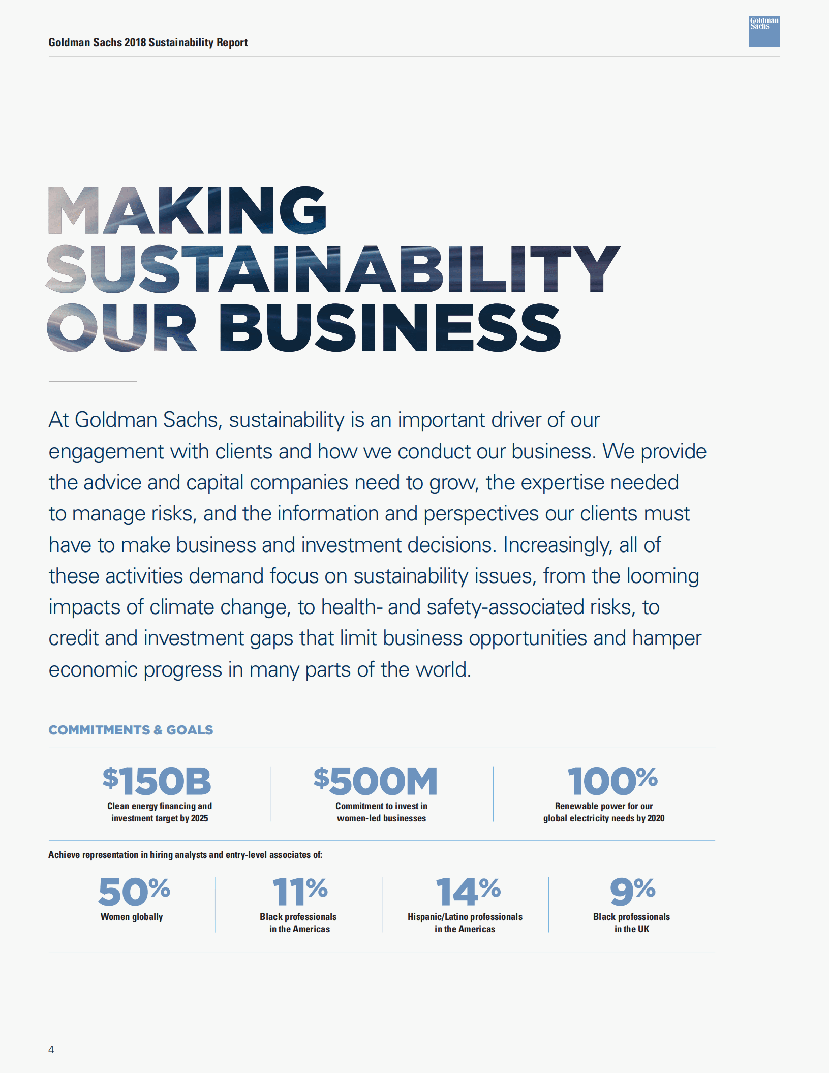 高盛（Goldman Sachs）：2018年可持续发展报告（英文版）.pdf 第4页