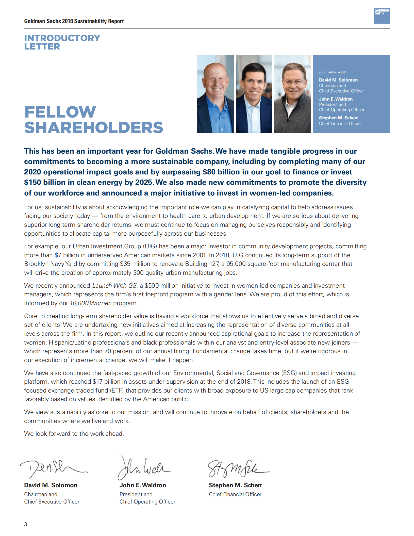 高盛（Goldman Sachs）：2018年可持续发展报告（英文版）.pdf 第3页