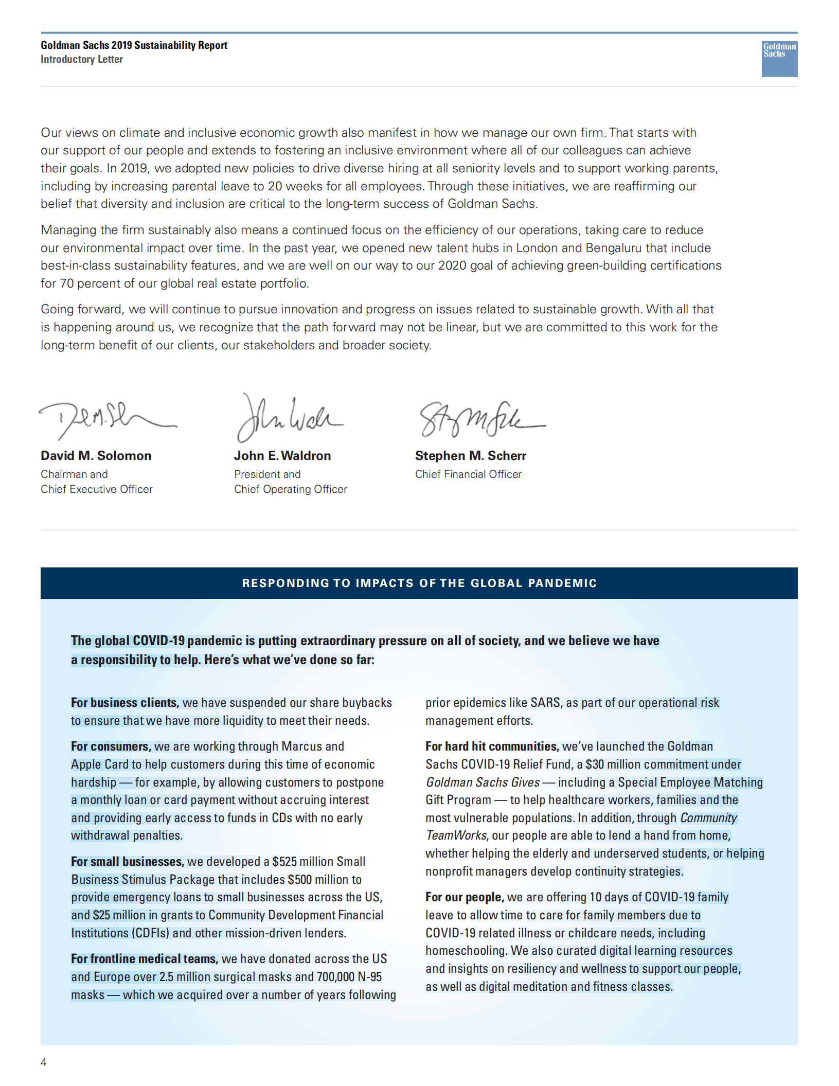 高盛（Goldman Sachs）：2019年可持续发展报告（英文版）.pdf 第4页