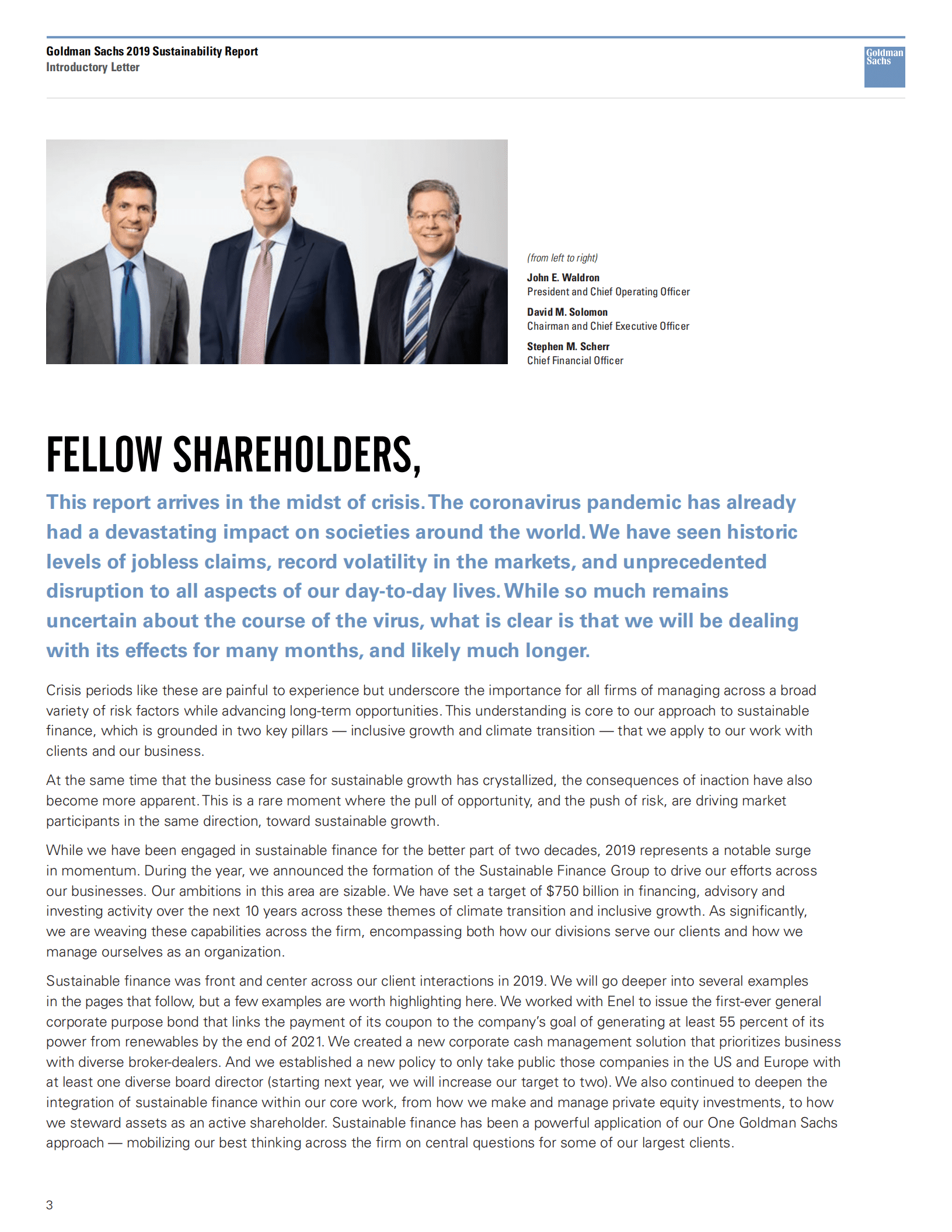 高盛（Goldman Sachs）：2019年可持续发展报告（英文版）.pdf 第3页