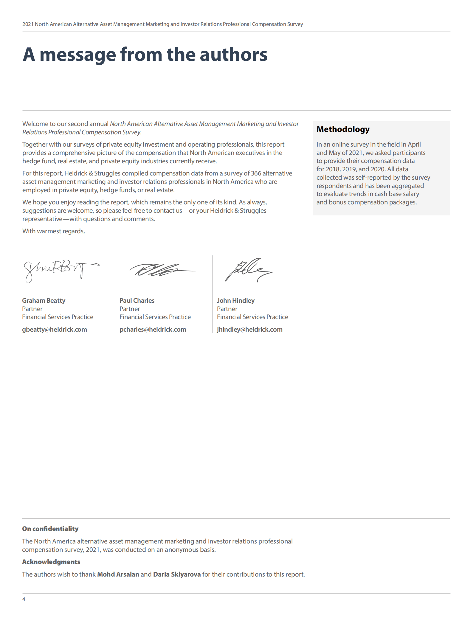 海德思哲（Heidrick & Struggles）：2021年北美地区另类资产管理营销和投资者关系专业人士薪酬调查报告（英文版）.pdf 第4页