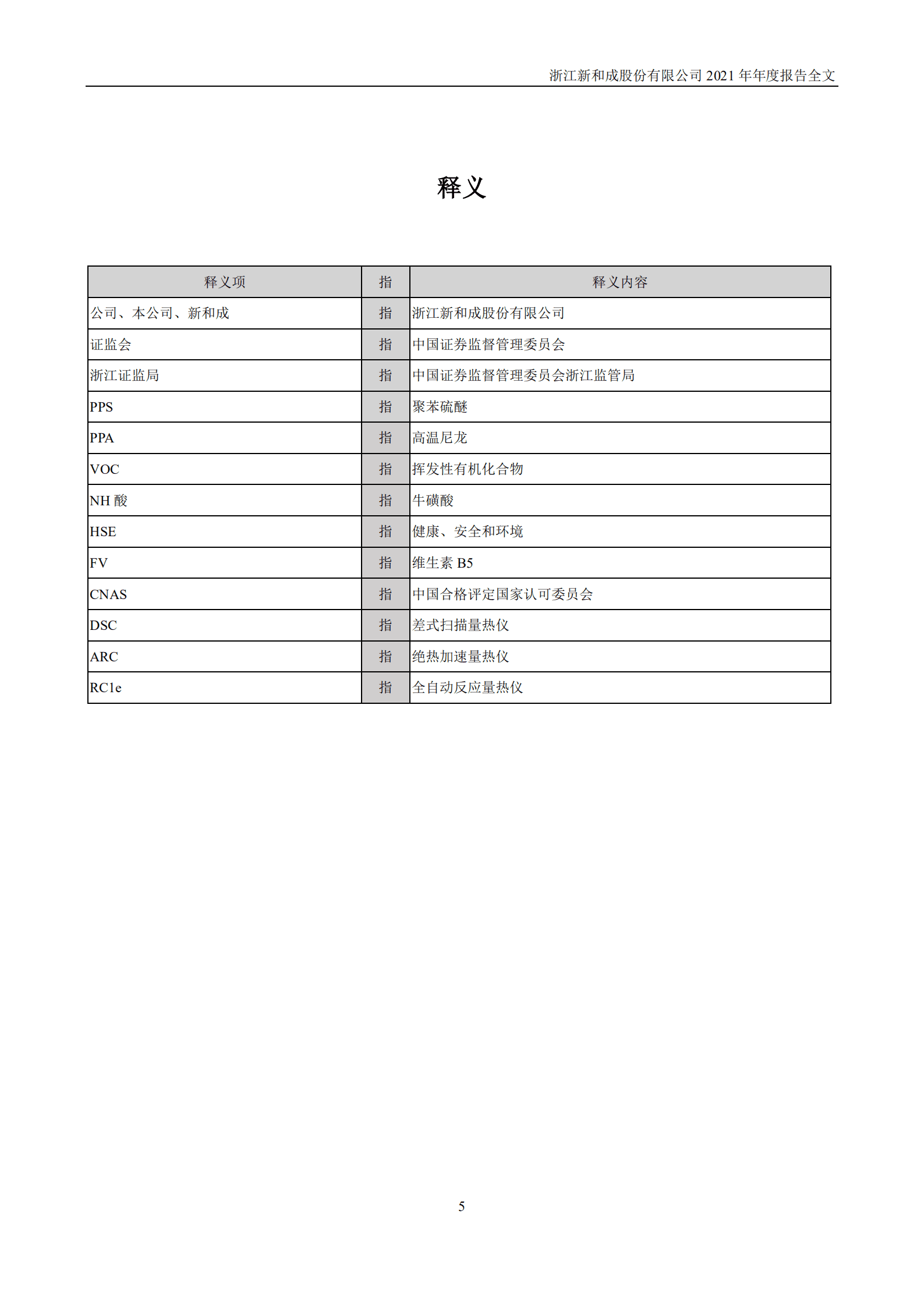 浙江新和成股份有限公司2021年年度报告.PDF 第5页