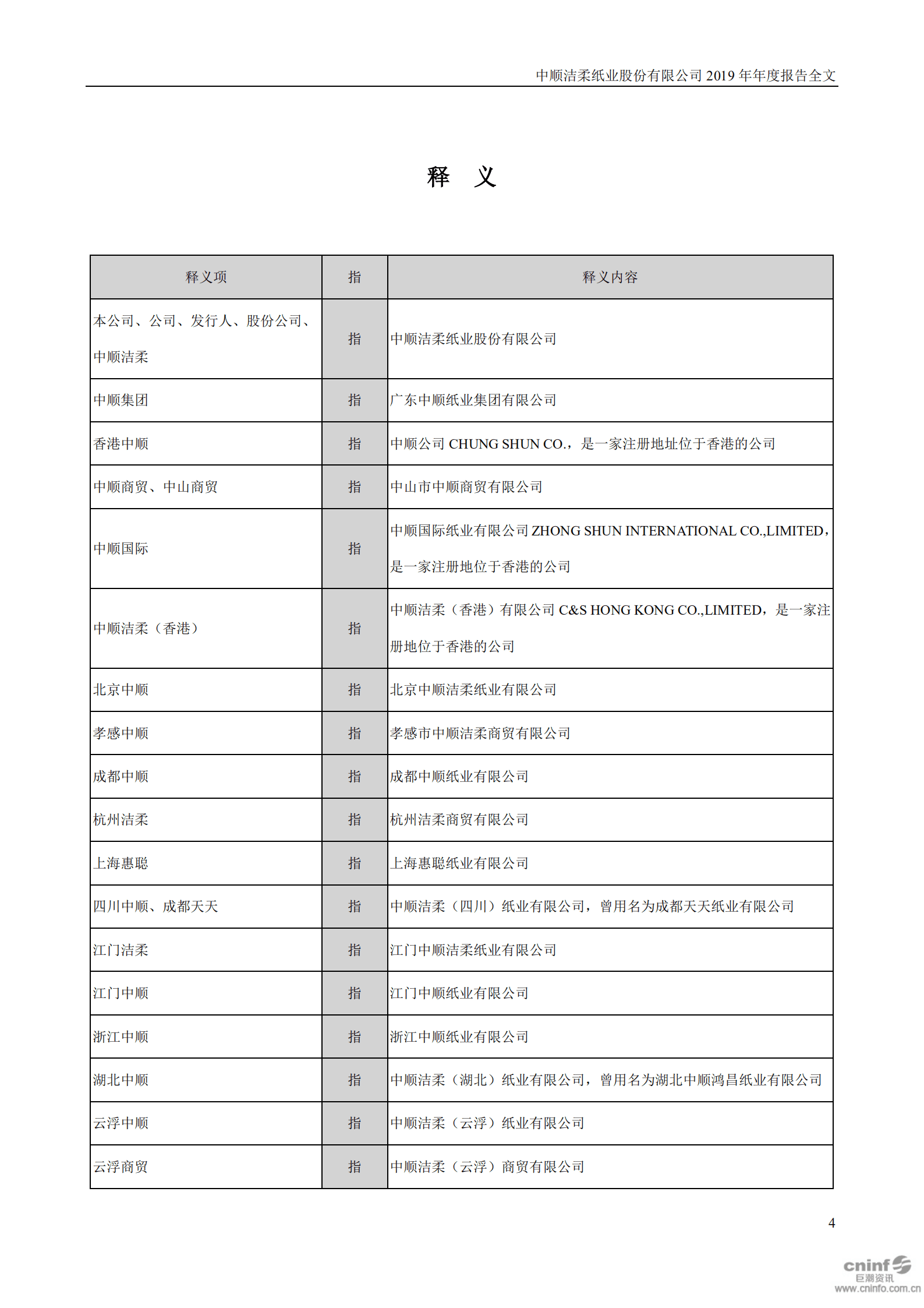 中顺洁柔纸业股份有限公司2019年年度报告.PDF 第5页