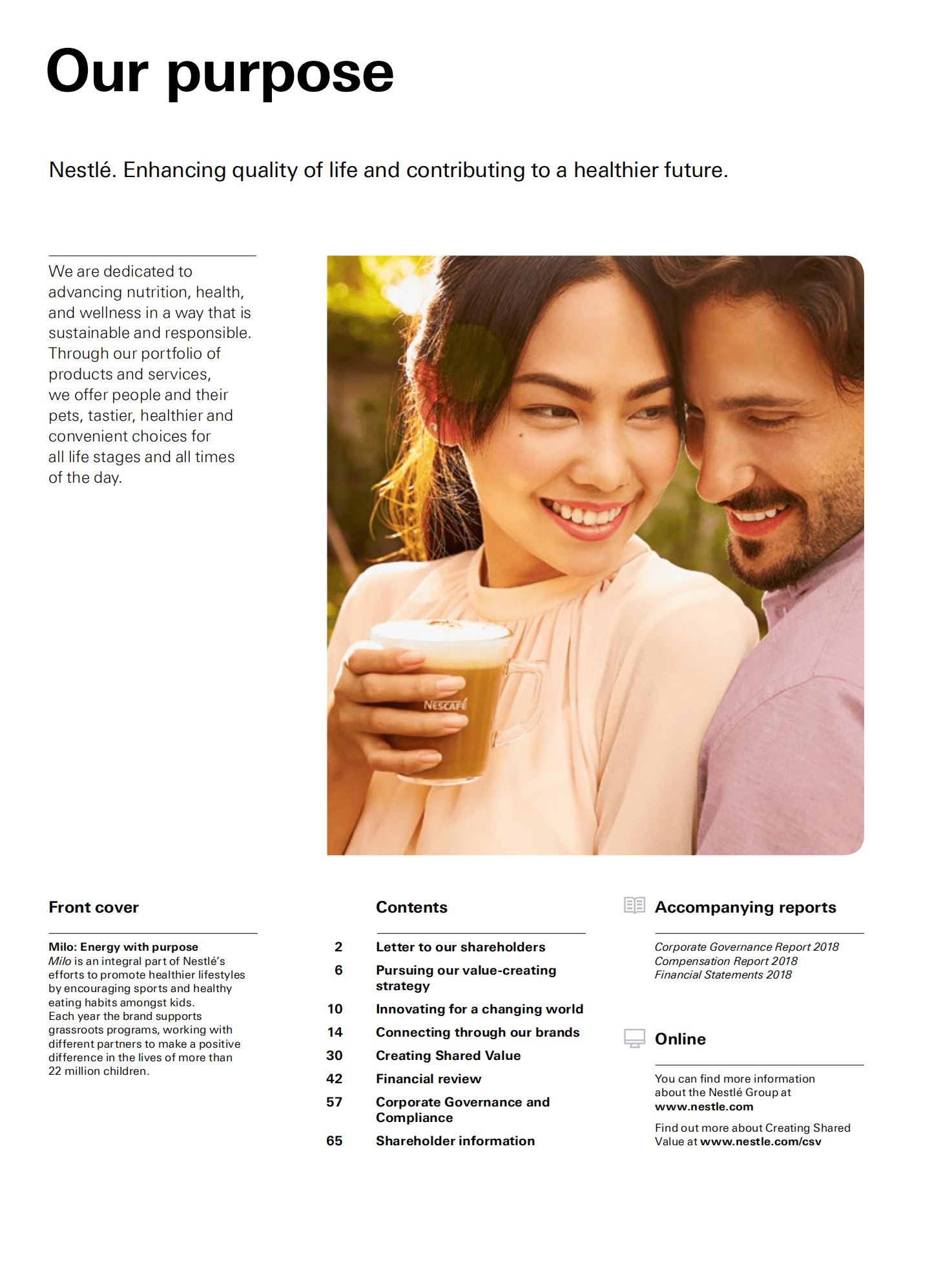 雀巢公司（NESTLÉ）2018年年度报告（英文版）.pdf 第2页