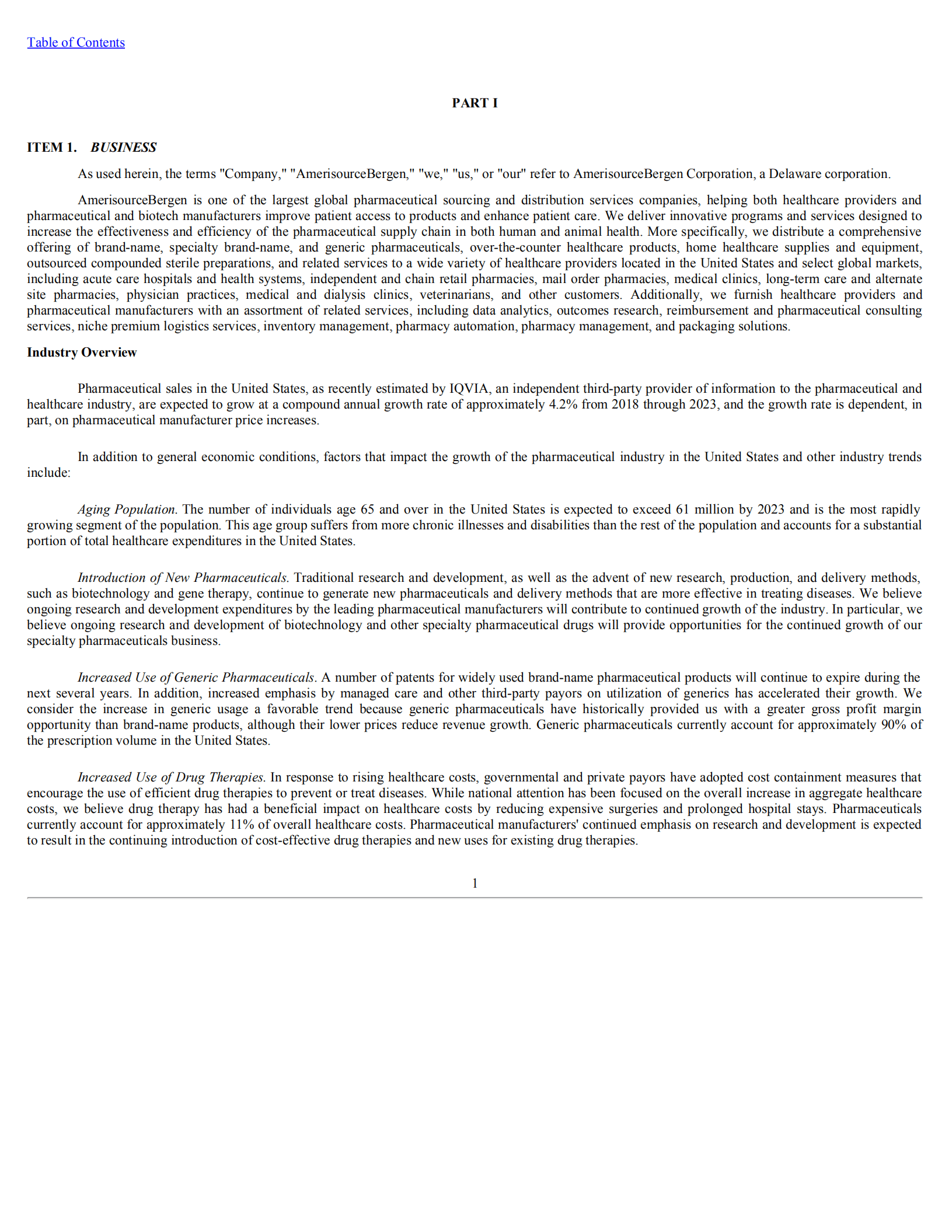 美源伯根公司（AMERISOURCEBERGEN）2019年年度报告（英文版）.pdf 第3页