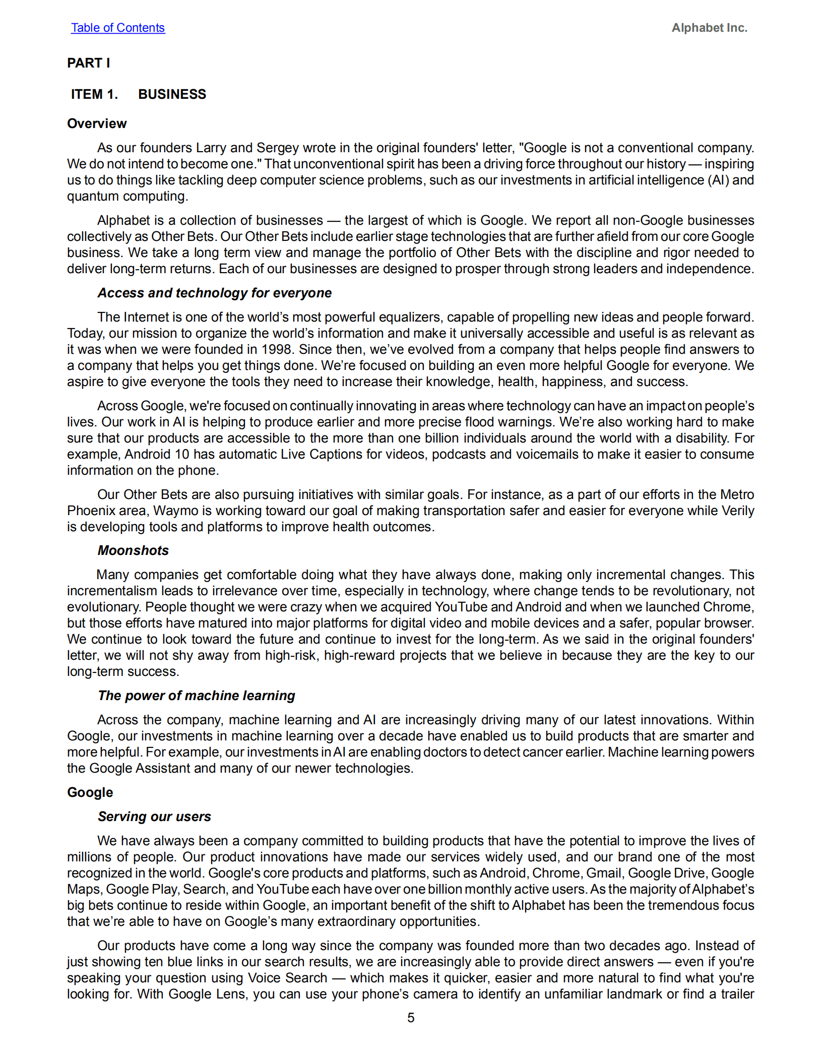 Alphabet公司（Alphabet Inc.）2019年年度报告（英文版）.pdf 第6页