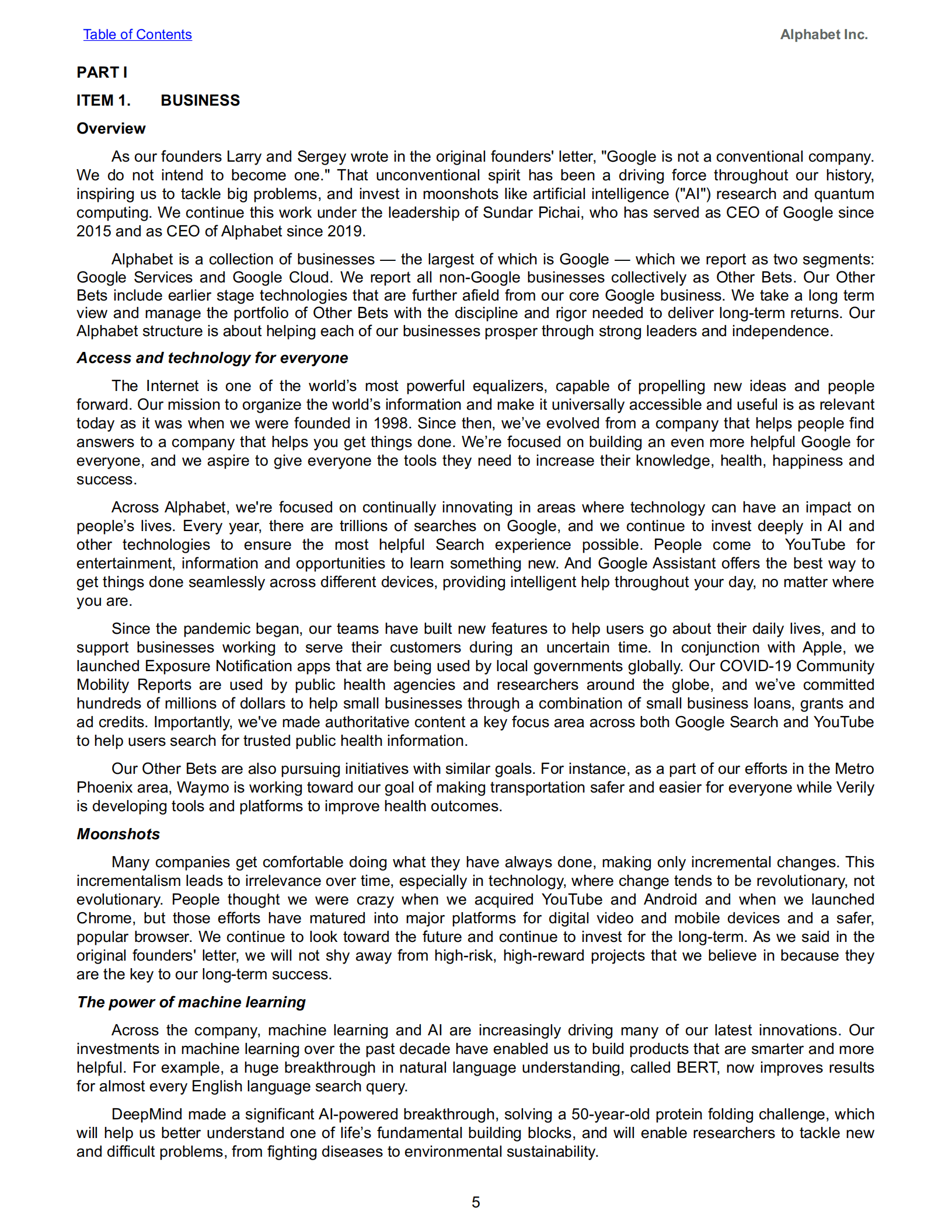 Alphabet公司（Alphabet Inc.）2020年年度报告（英文版）.pdf 第6页