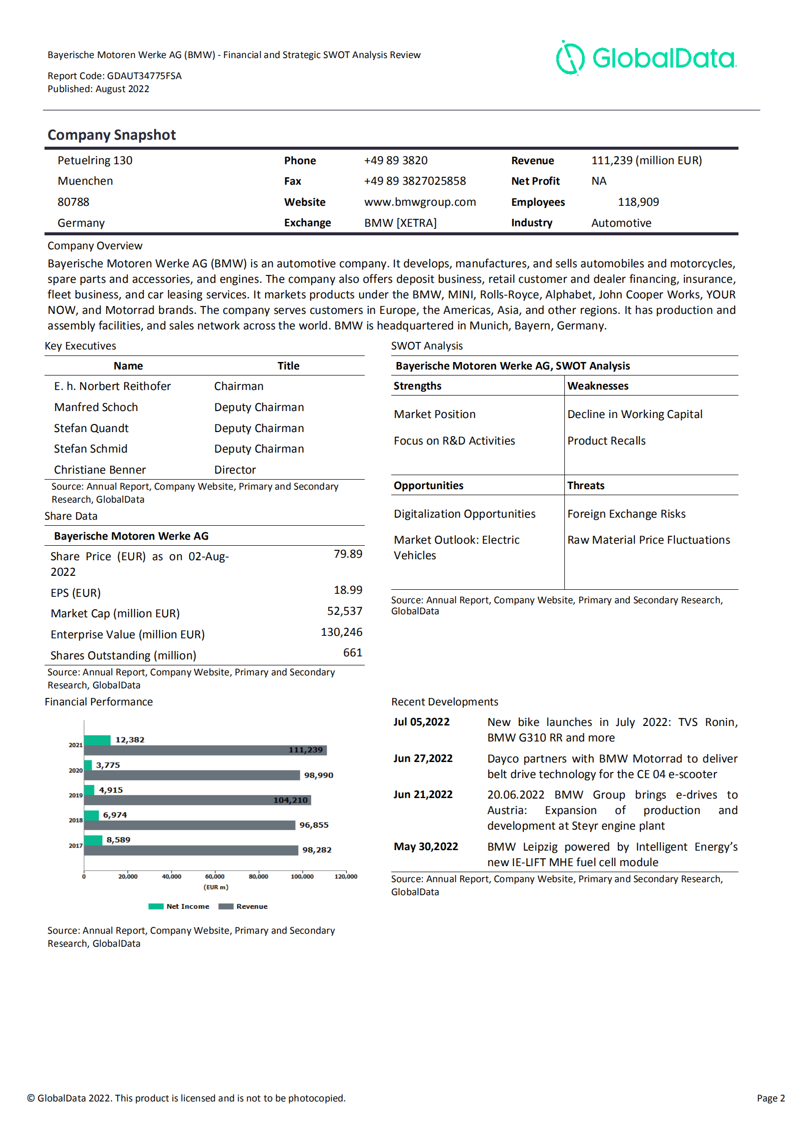 GlobalData：宝马集团财务状况与SWOT战略分析综述报告（英文版）.pdf 第2页