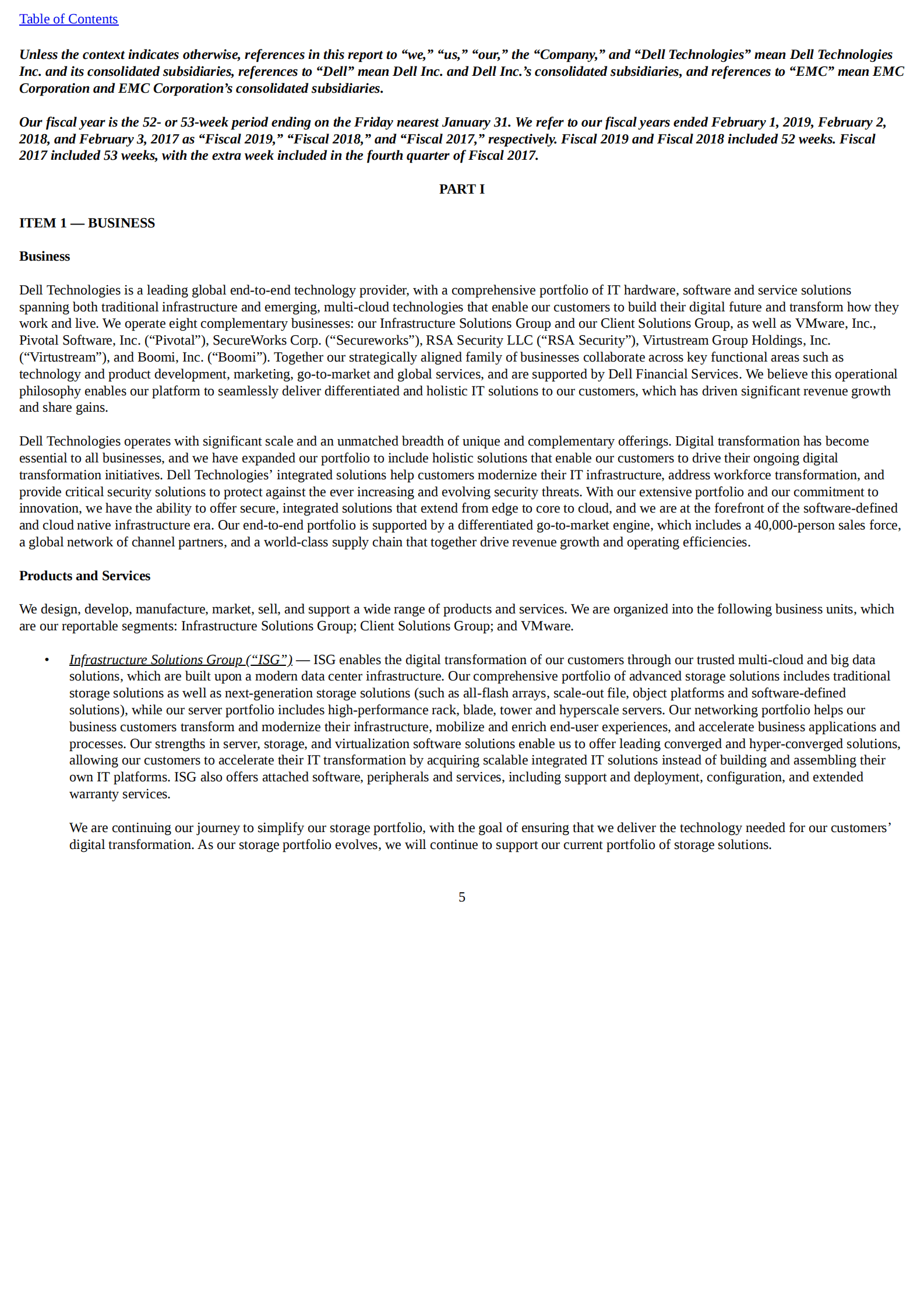 戴尔科技公司（DELL TECHNOLOGIES）2019财年年度报告（英文版）.pdf 第5页