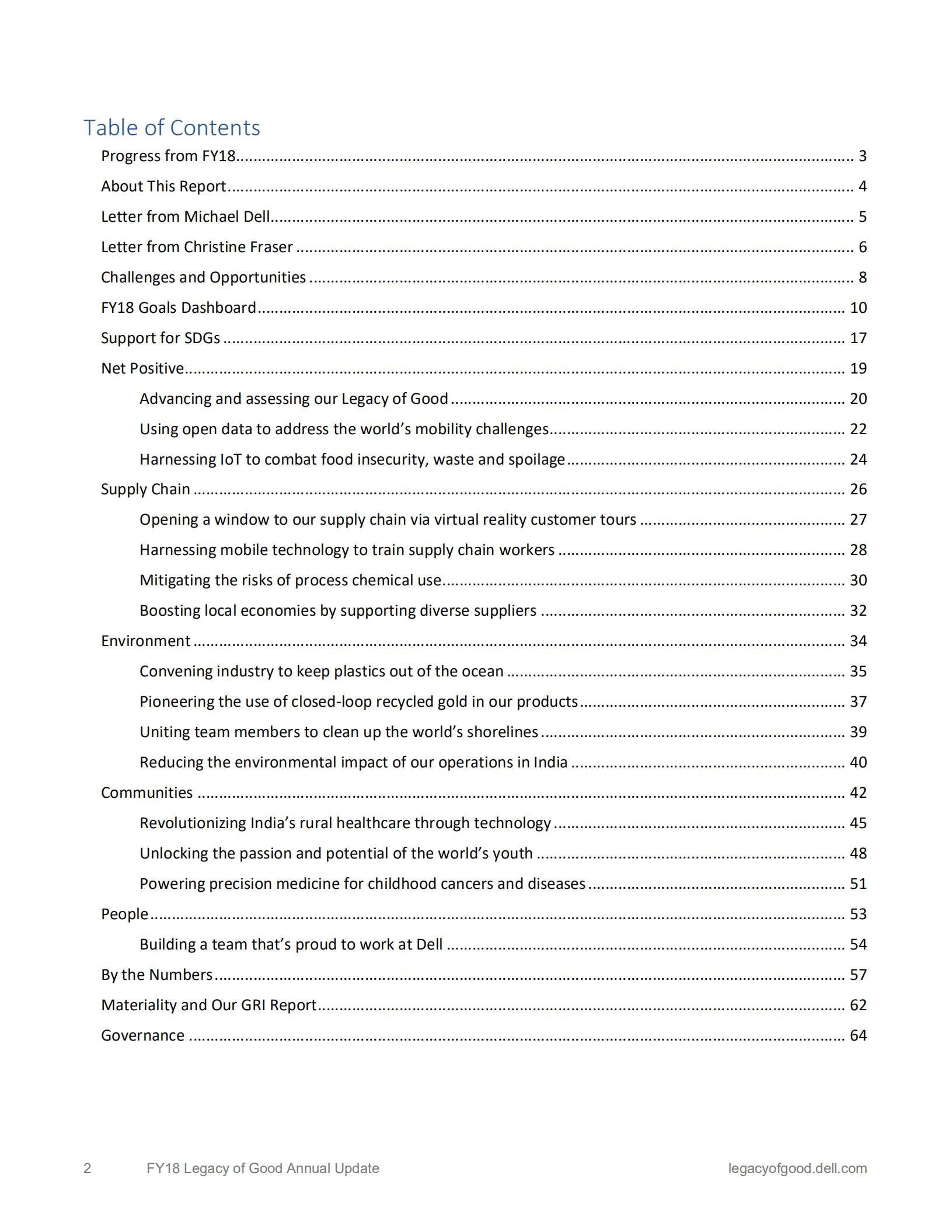 戴尔科技公司（DELL TECHNOLOGIES）2018财年企业社会责任报告（英文版）.pdf 第2页