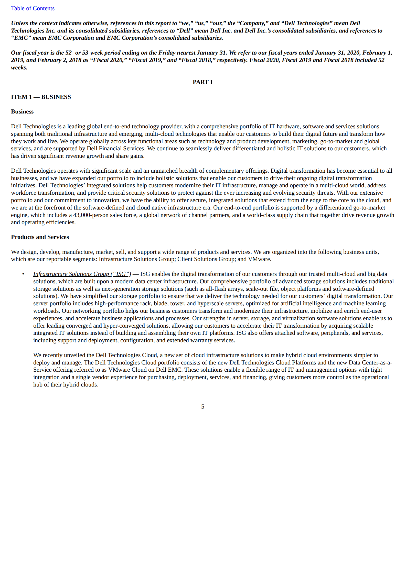 戴尔科技公司（DELL TECHNOLOGIES）2020财年年度报告（英文版）.pdf 第5页