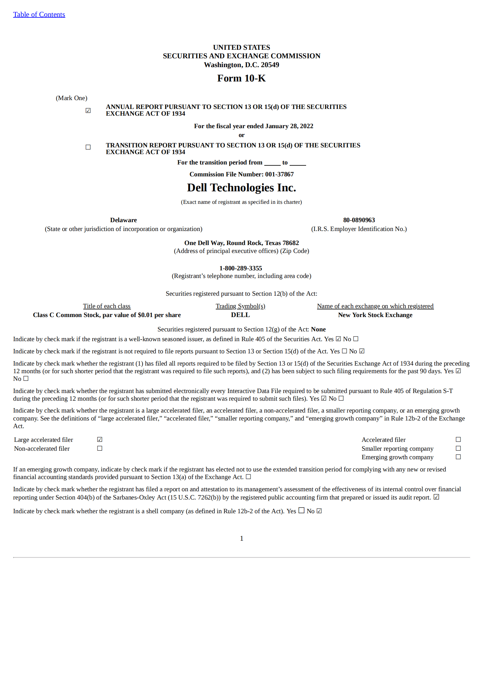 戴尔科技公司（DELL TECHNOLOGIES）2022财年年度报告（英文版）.pdf 第1页