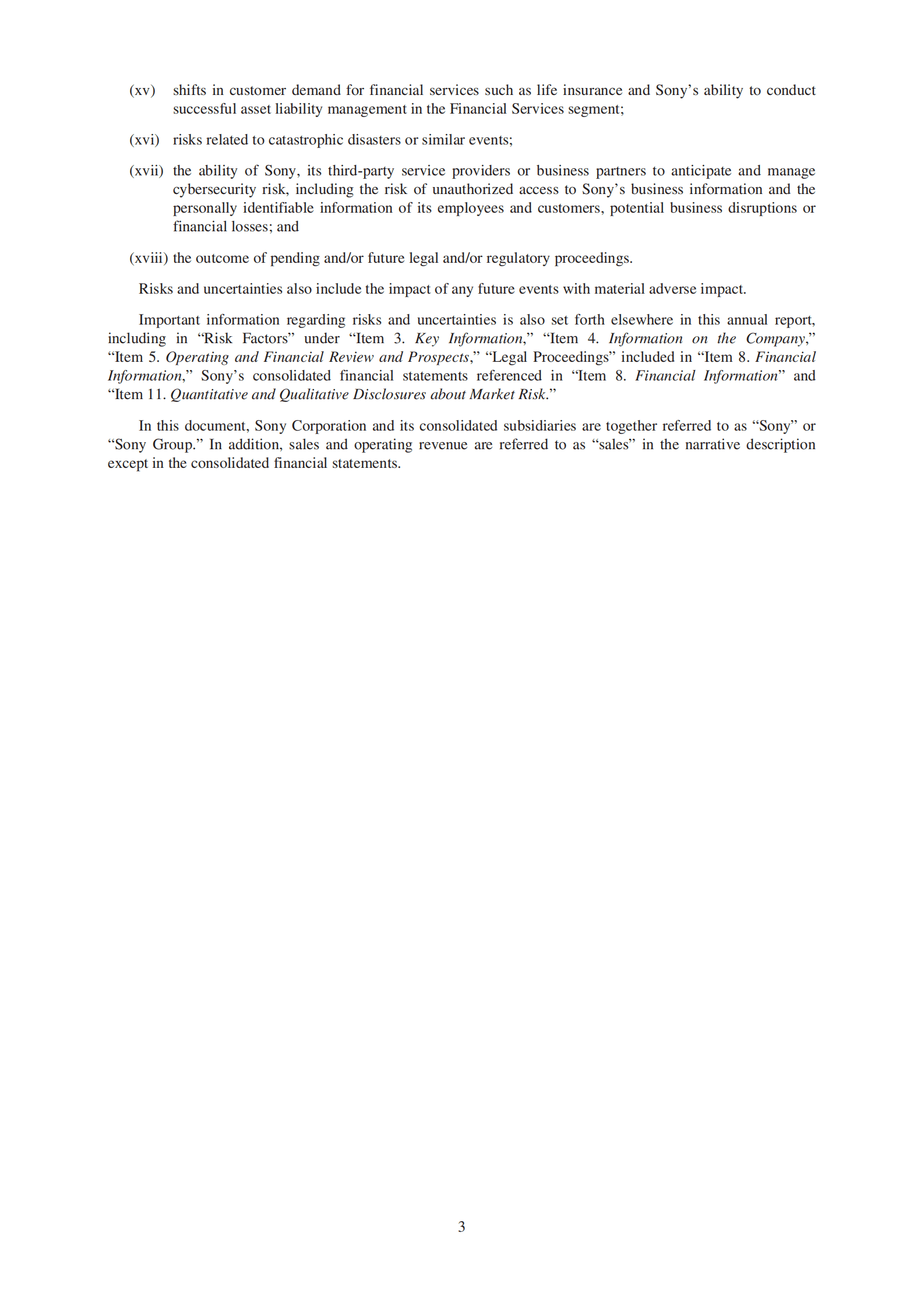 索尼（SONY）2018财年年度报告（英文版）.pdf 第3页