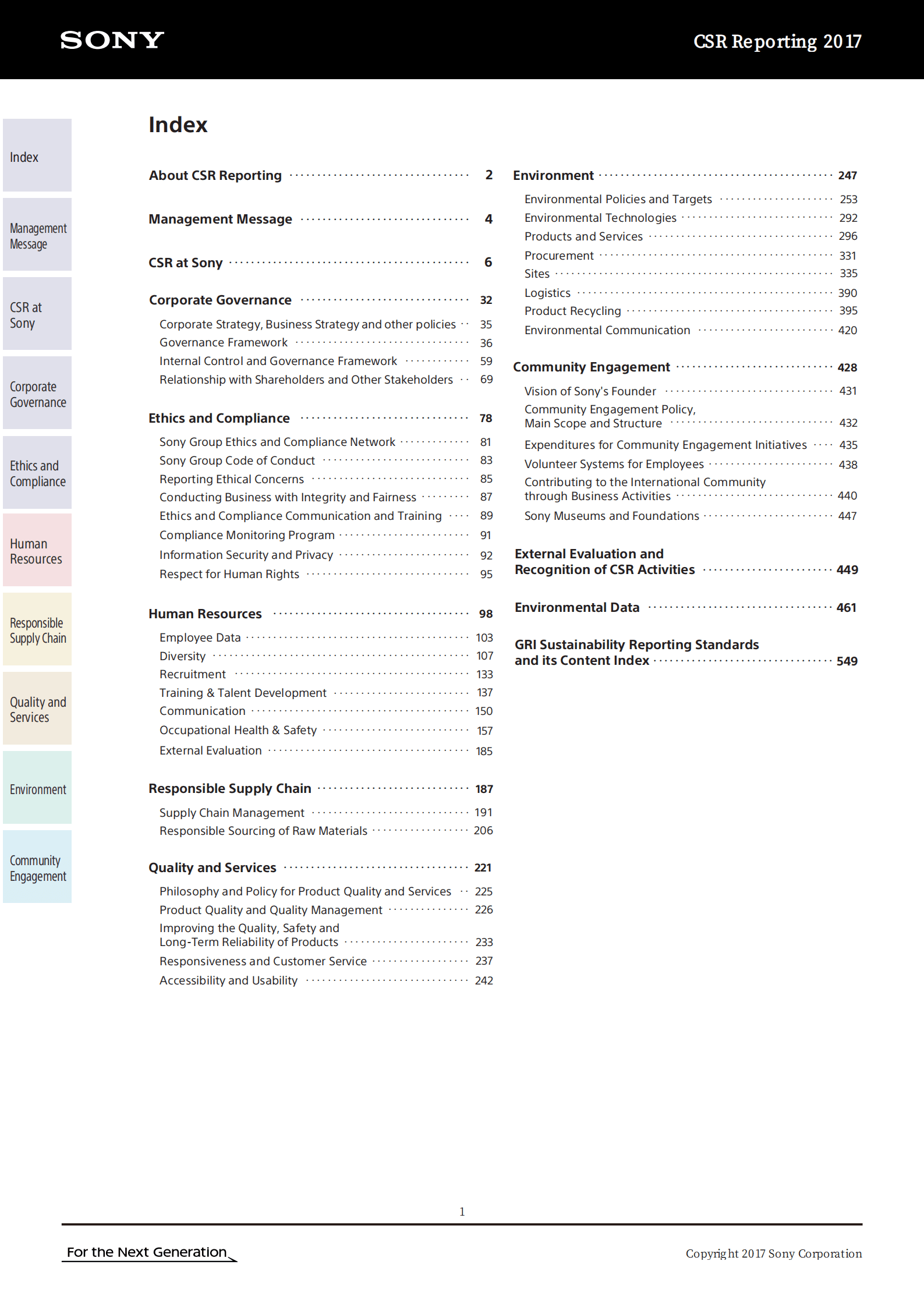 索尼（SONY）2017年可持续发展报告（英文版）.pdf.pdf 第2页