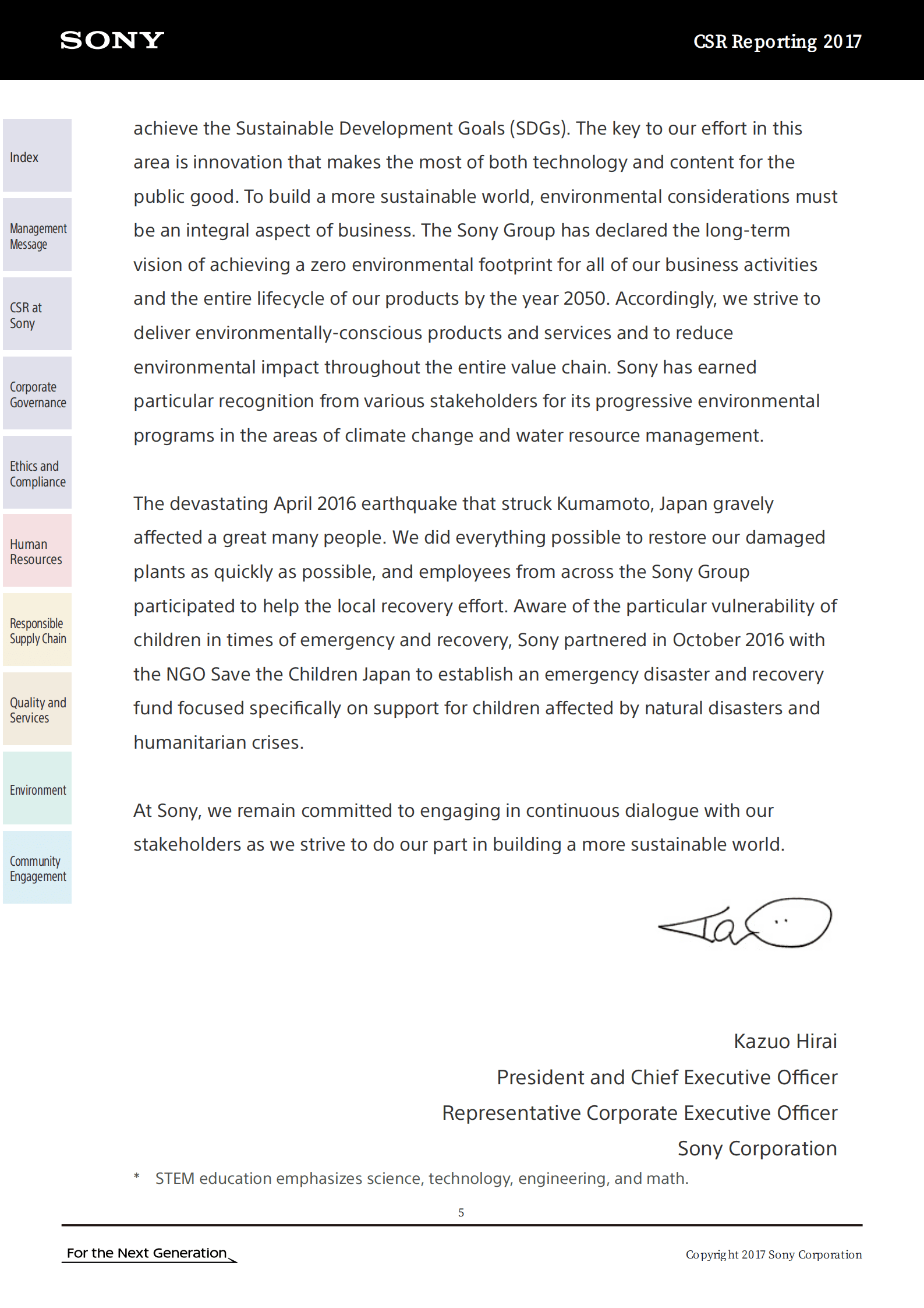 索尼（SONY）2017年可持续发展报告（英文版）.pdf.pdf 第6页