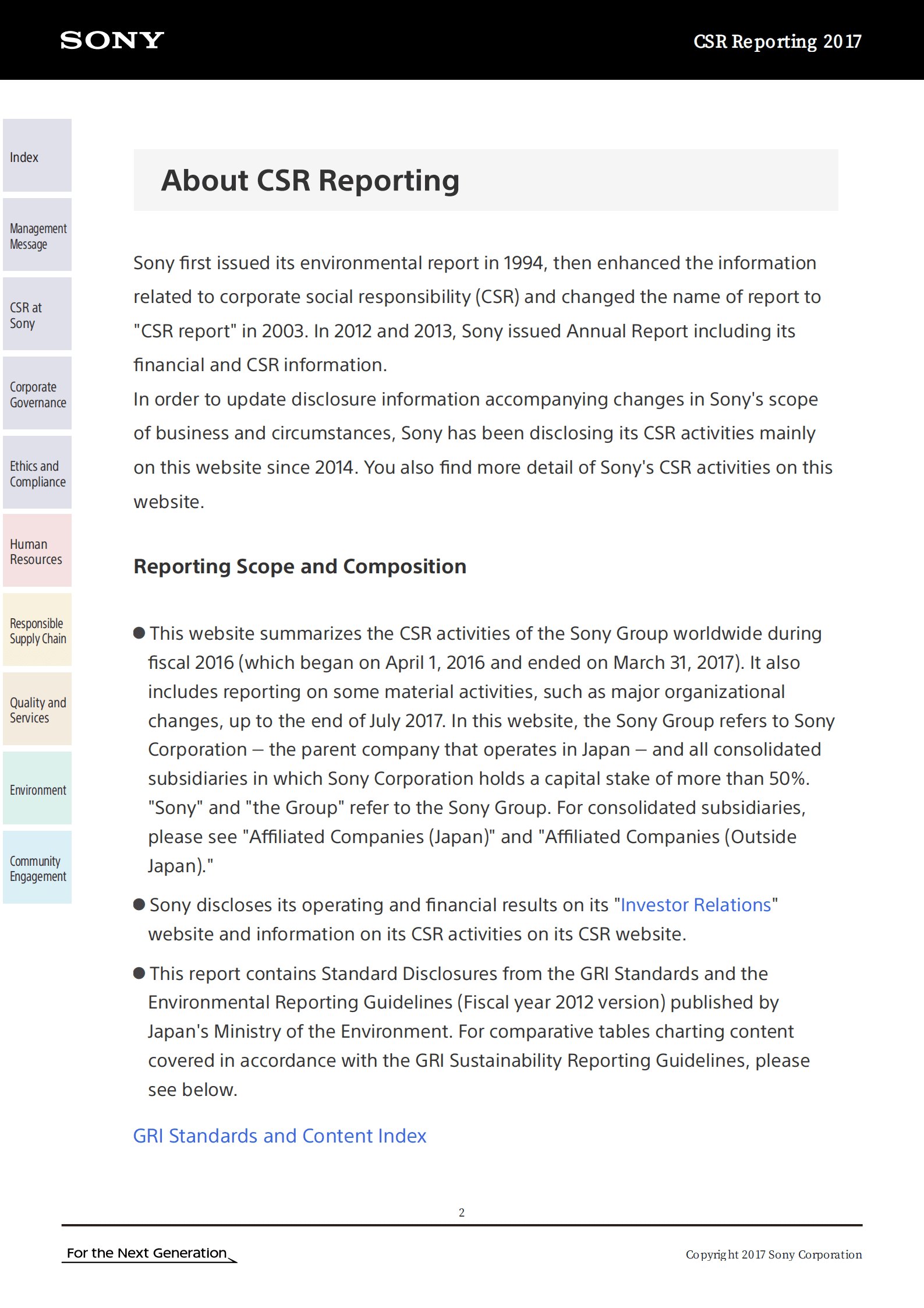 索尼（SONY）2017年可持续发展报告（英文版）.pdf.pdf 第3页