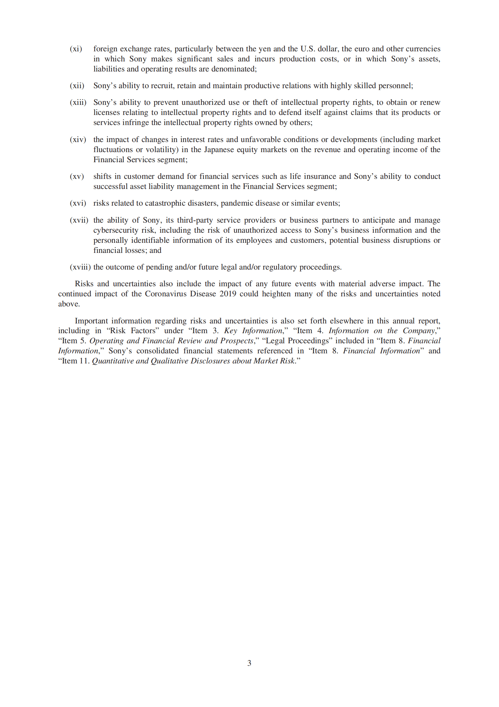 索尼（SONY）2020财年年度报告（英文版）.pdf 第3页