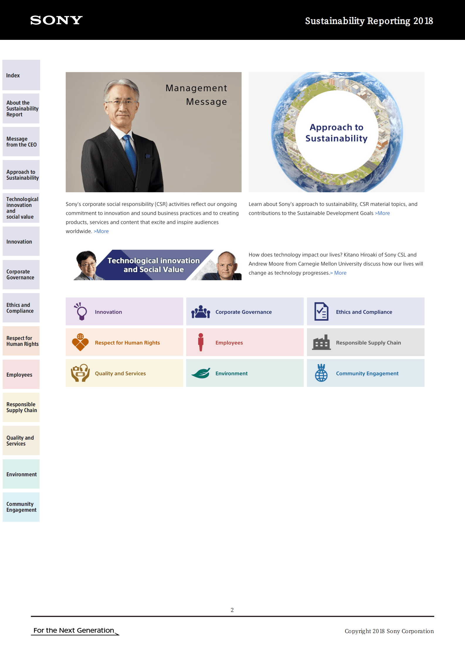 索尼（SONY）2018年可持续发展报告（英文版）.pdf.pdf 第3页