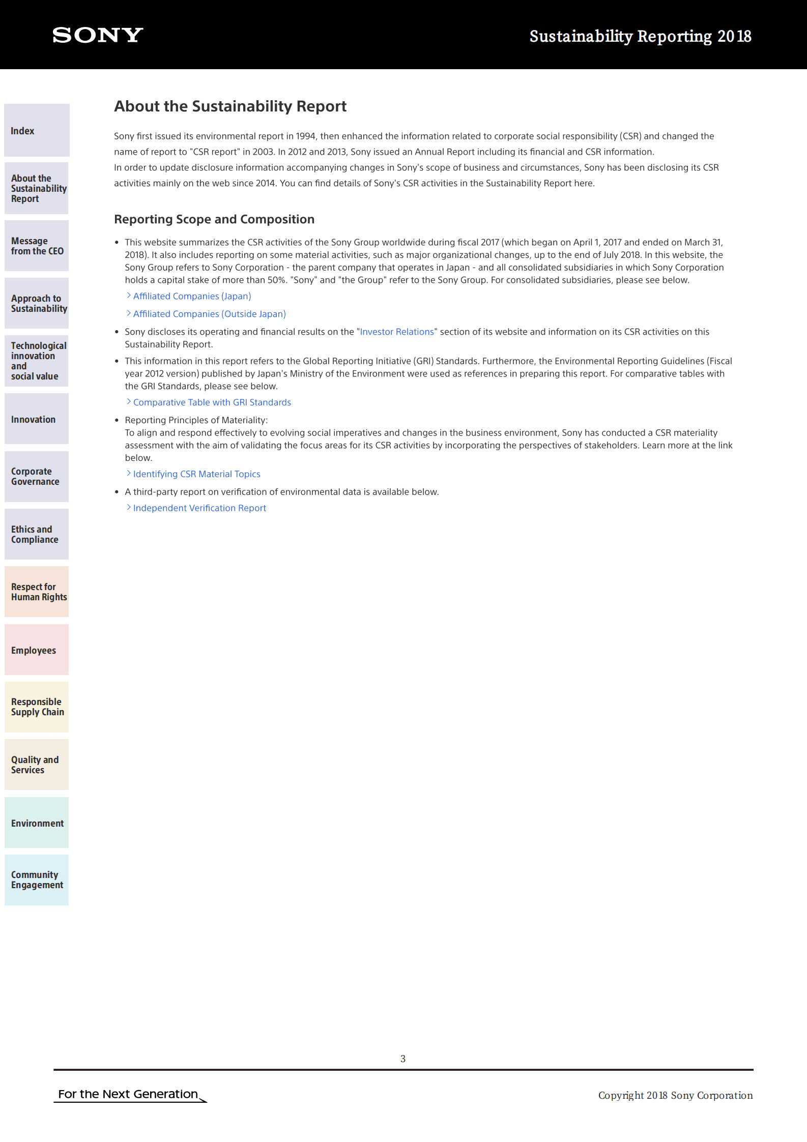 索尼（SONY）2018年可持续发展报告（英文版）.pdf.pdf 第4页