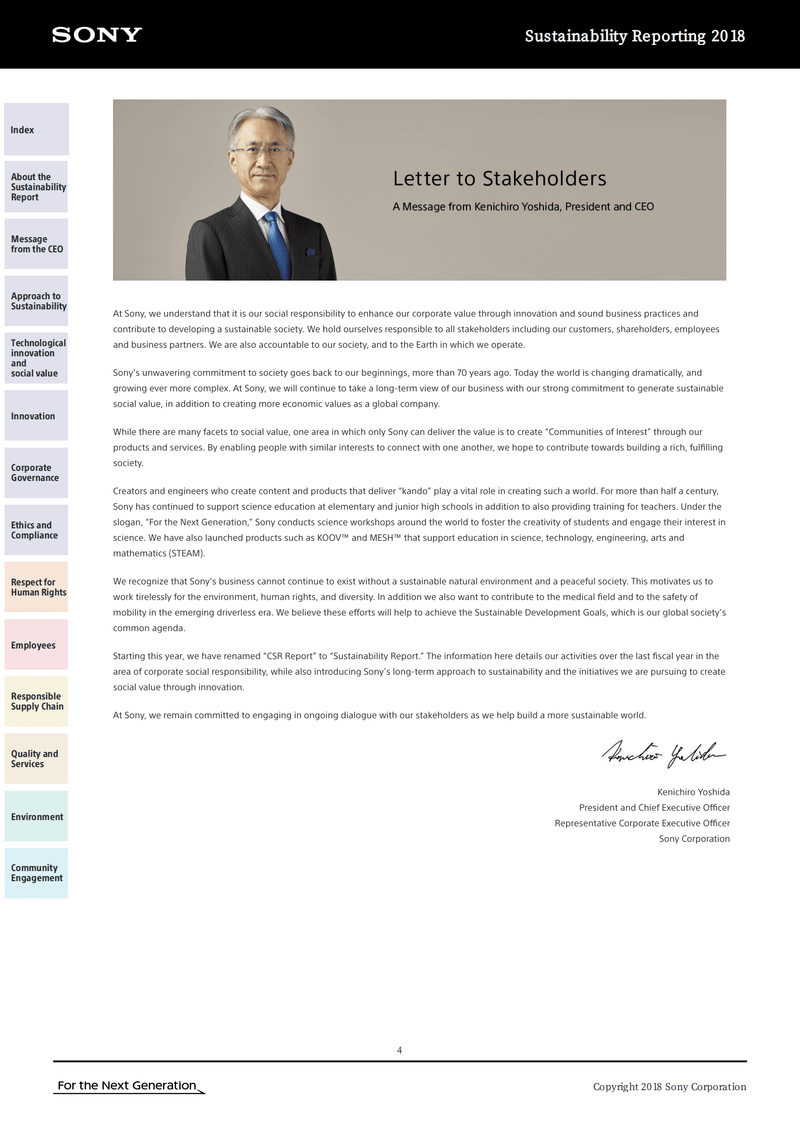 索尼（SONY）2018年可持续发展报告（英文版）.pdf.pdf 第5页