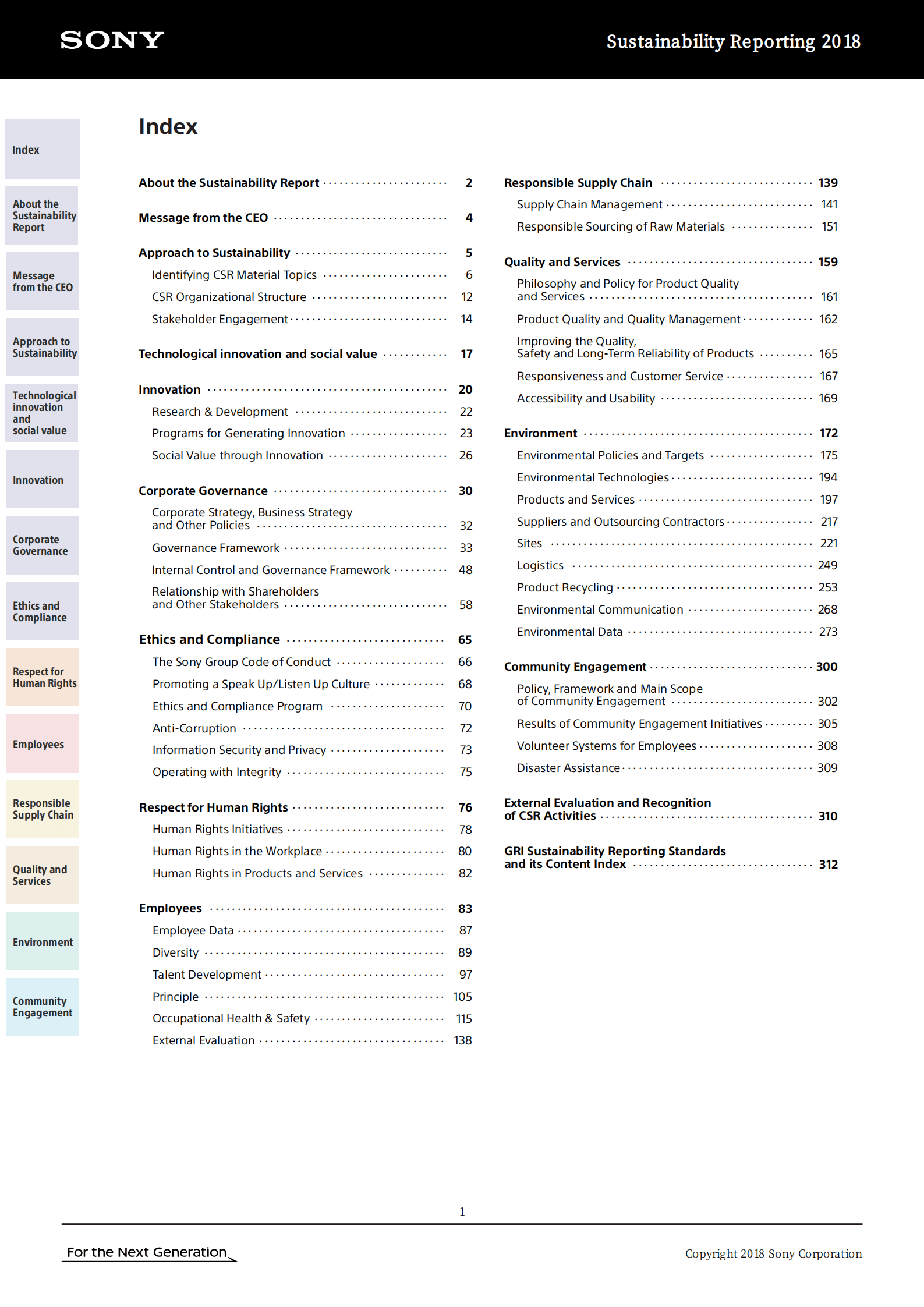索尼（SONY）2018年可持续发展报告（英文版）.pdf.pdf 第2页