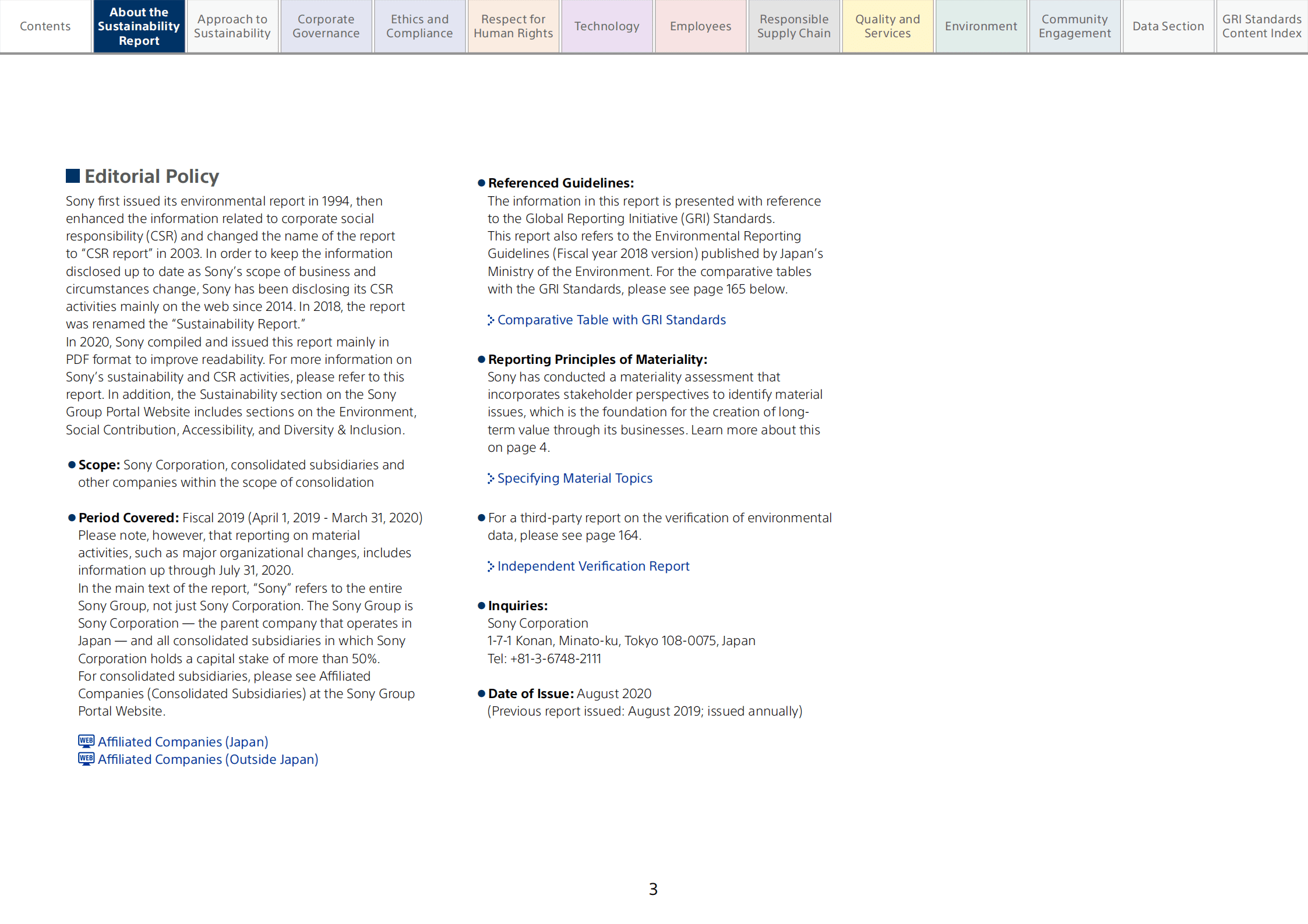 索尼（SONY）2020年可持续发展报告（英文版）.pdf.pdf 第4页