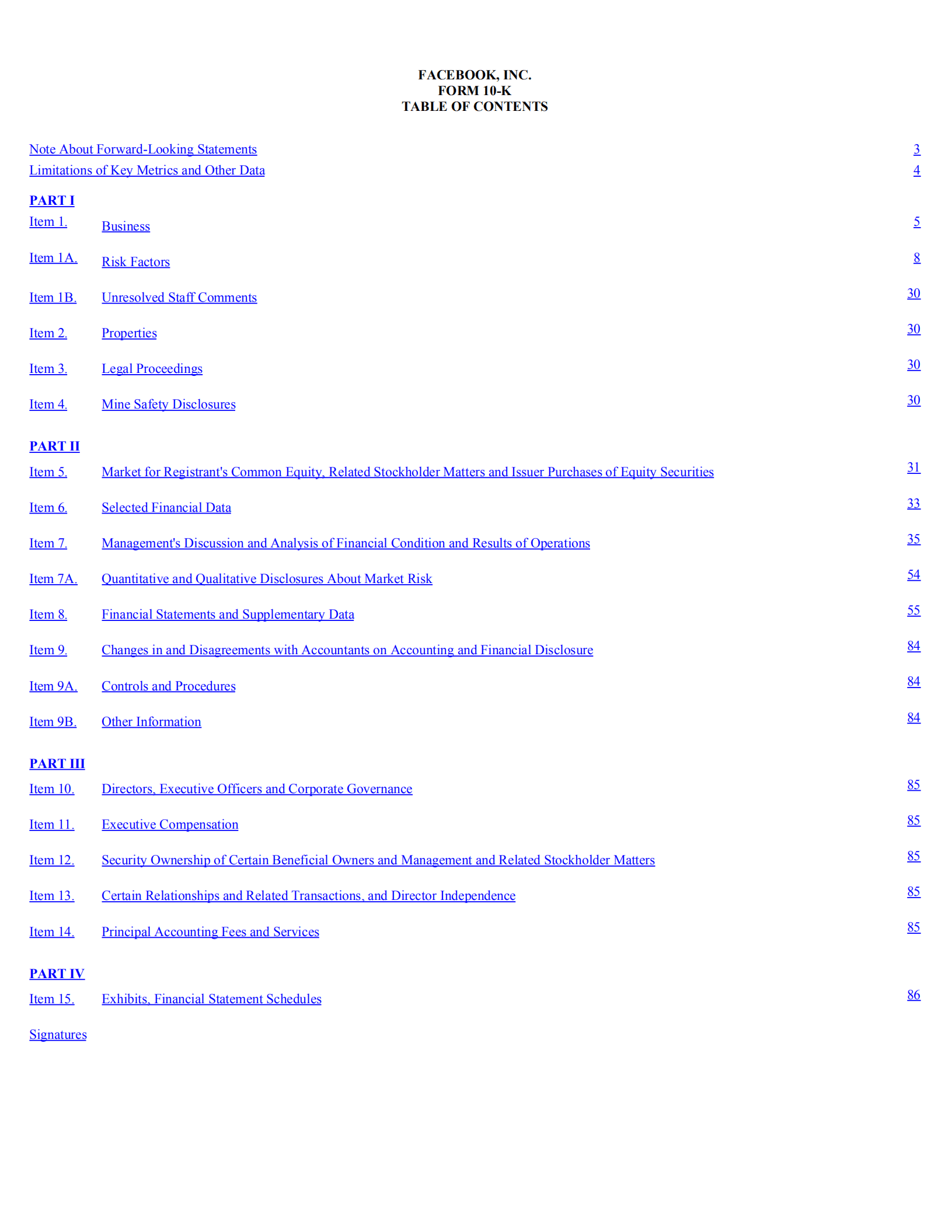 Facebook公司（FACEBOOK）2019财年年度报告（英文版）.pdf 第2页