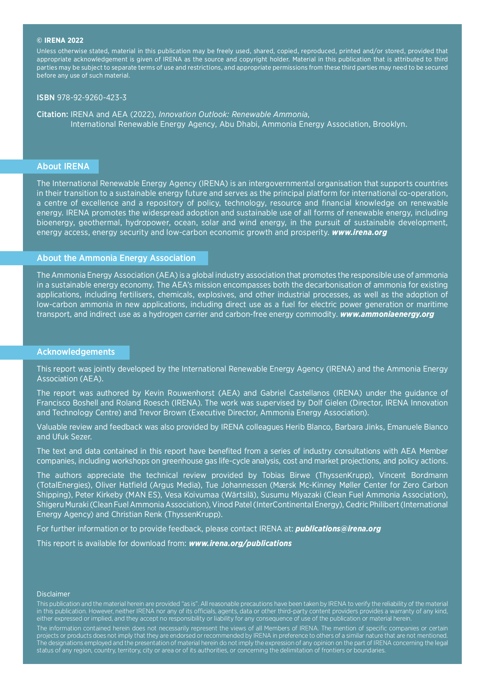 国际可再生能源署（IRENA）：2022年能源创新前景-可再生氢（英文版）.pdf 第2页