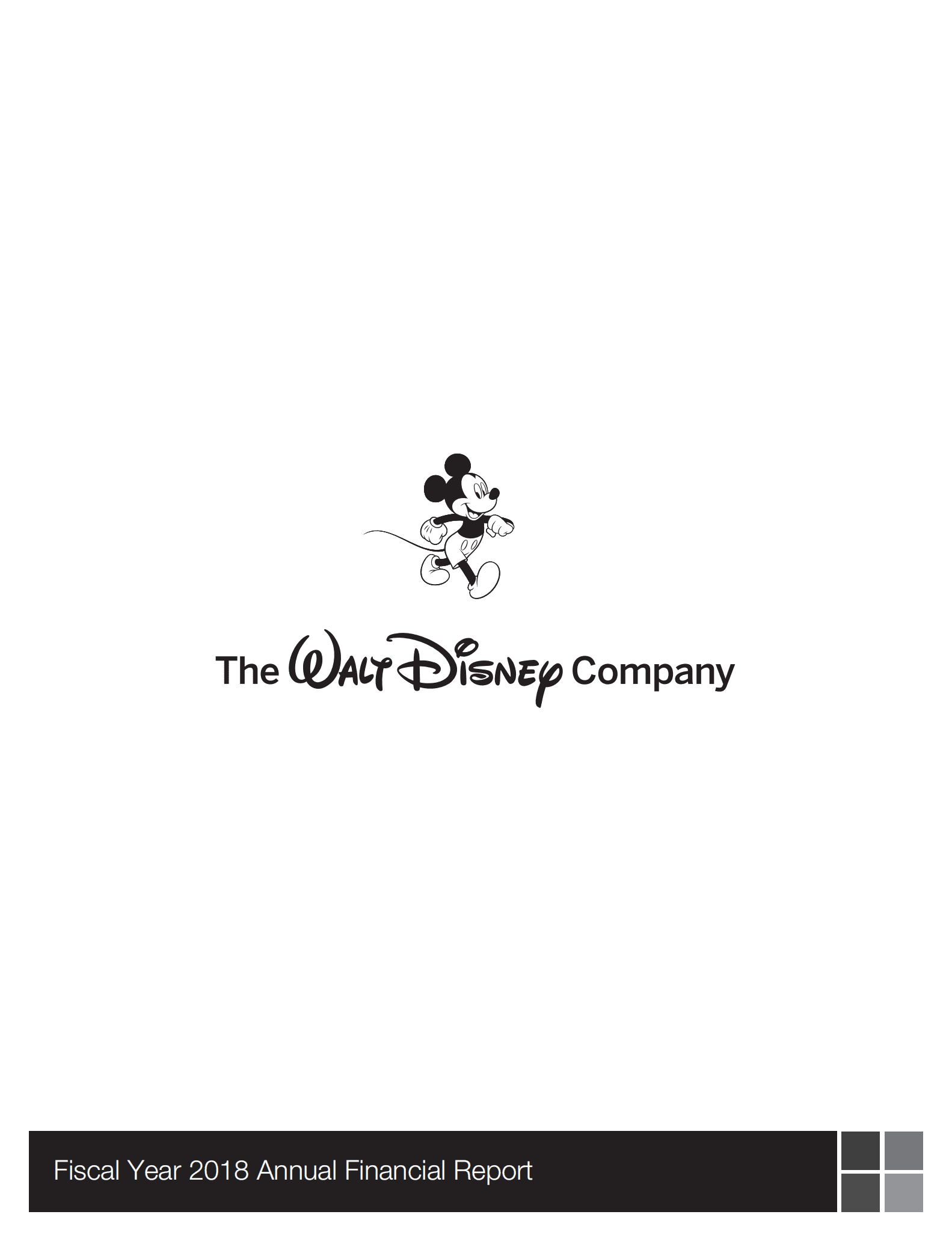 华特迪士尼公司（WALT DISNEY）2018财年年度报告（英文版）.pdf 第1页