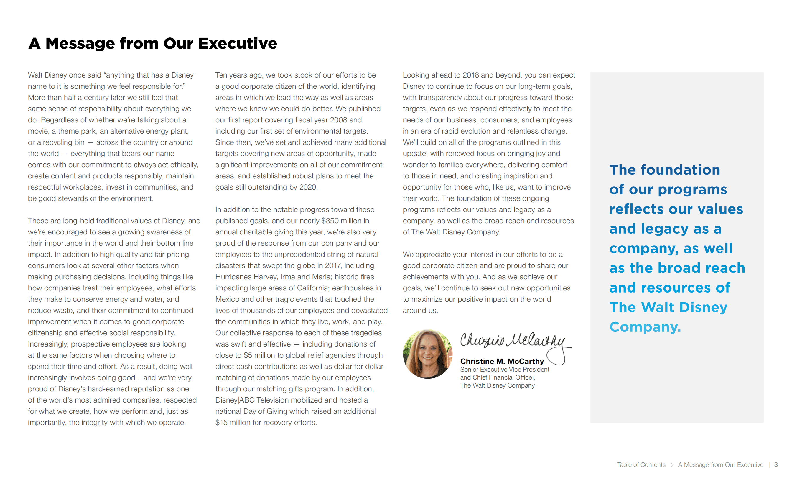 华特迪士尼公司（WALT DISNEY）2017年企业社会责任报告（英文版）.pdf 第3页