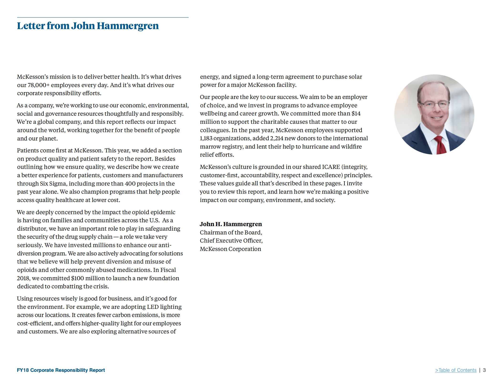 麦克森公司（MCKESSON）2018财年企业社会责任报告（英文版）.pdf 第3页