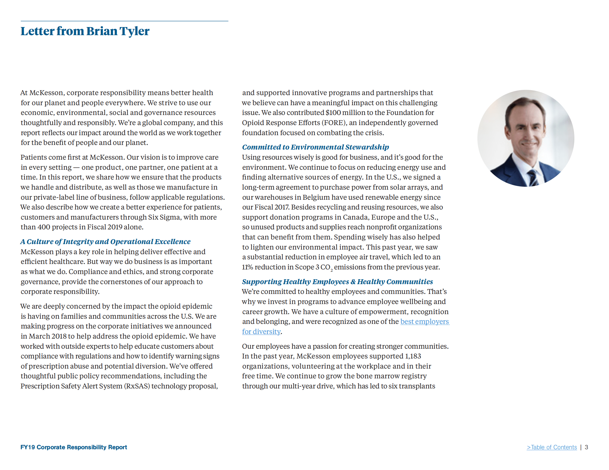 麦克森公司（MCKESSON）2019财年企业社会责任报告（英文版）.pdf 第3页
