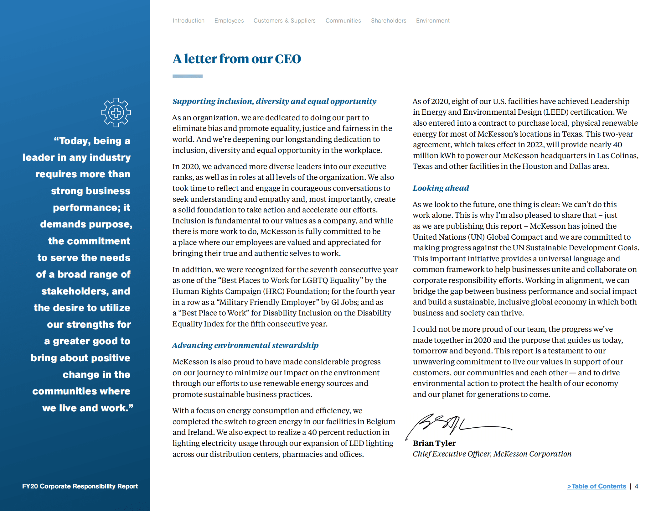 麦克森公司（MCKESSON）2020财年企业社会责任报告（英文版）.pdf 第4页