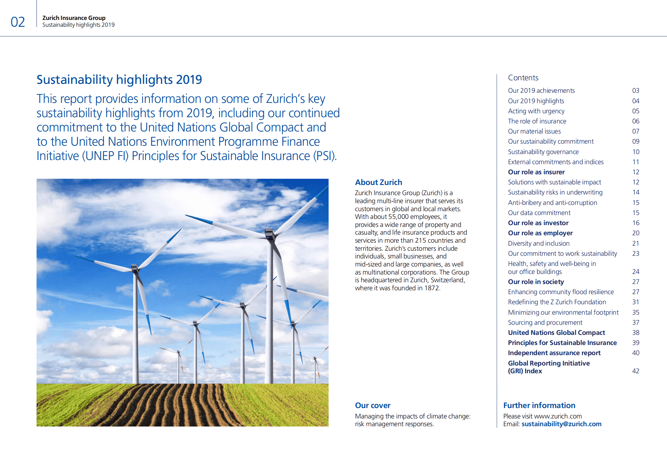 苏黎世保险集团（Zurich Insurance Group）2019年可持续发展报告（英文版）.pdf 第2页