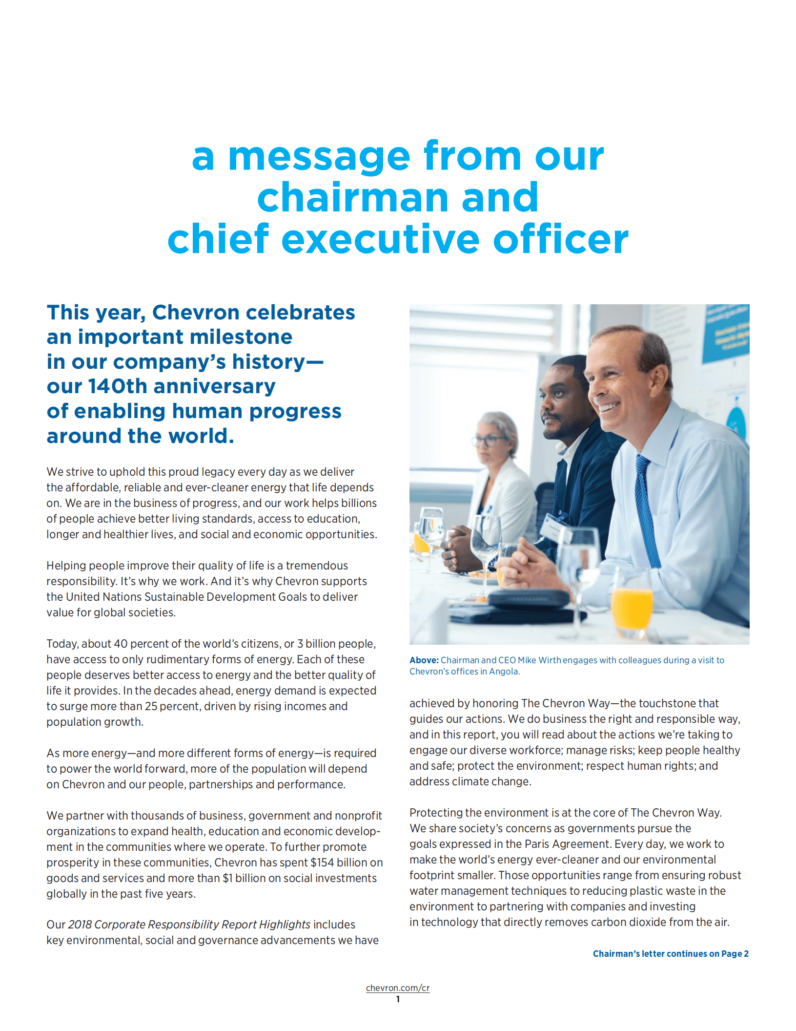 雪佛龙（CHEVRON）2018年企业社会责任报告（英文版）.pdf 第3页