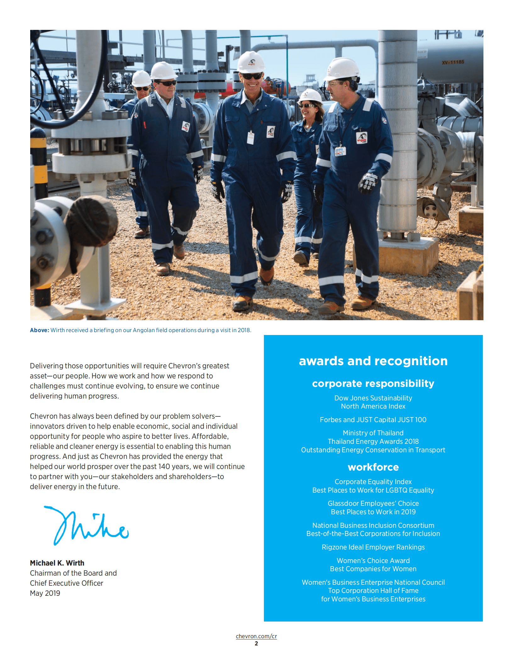 雪佛龙（CHEVRON）2018年企业社会责任报告（英文版）.pdf 第4页