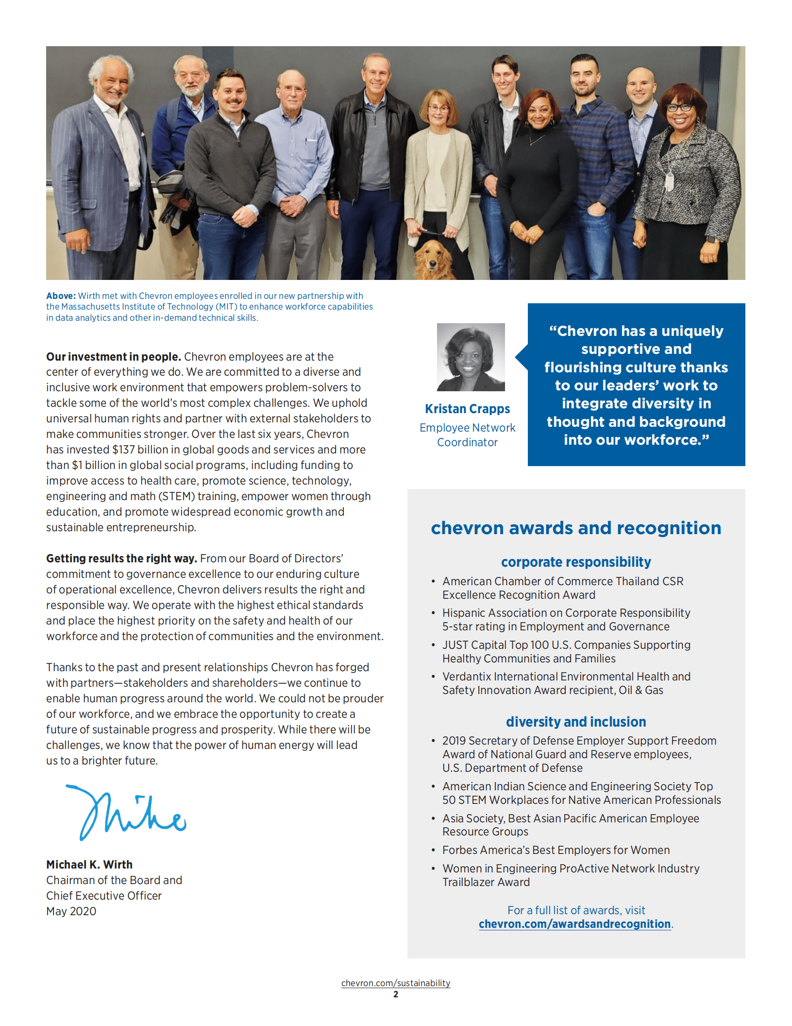 雪佛龙（CHEVRON）2019年企业社会责任报告（英文版）.pdf 第4页