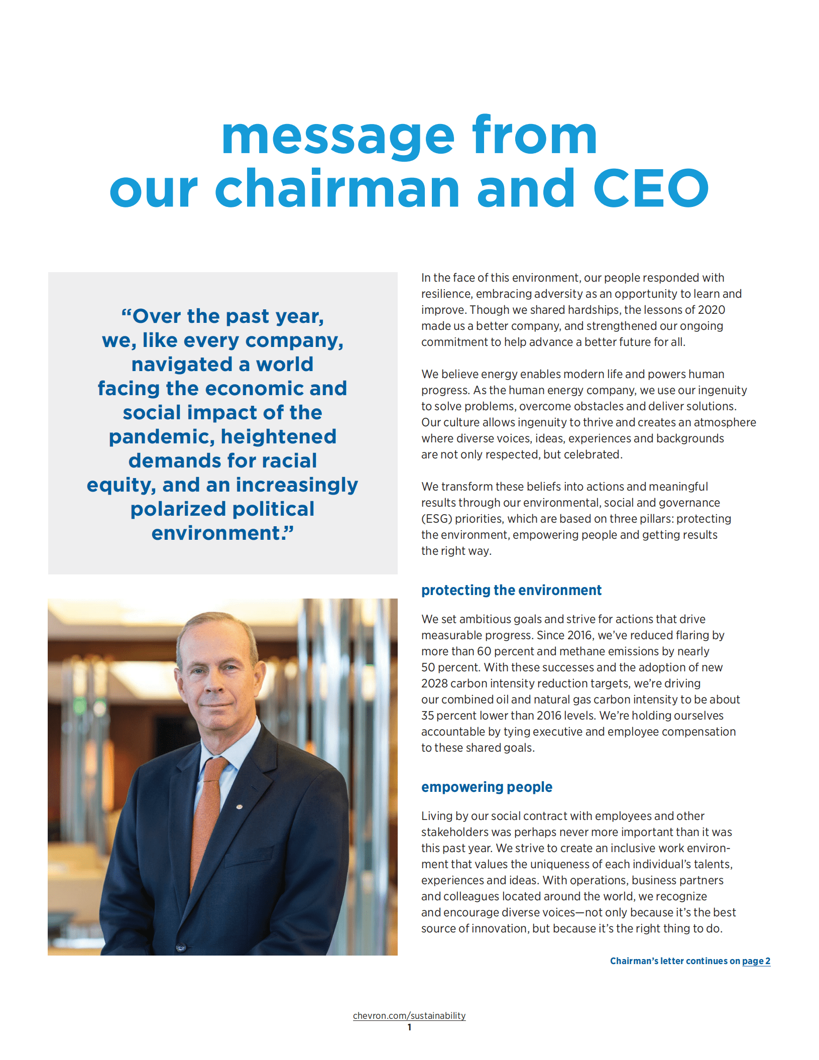 雪佛龙（CHEVRON）2020年企业社会责任报告（英文版）.pdf 第3页