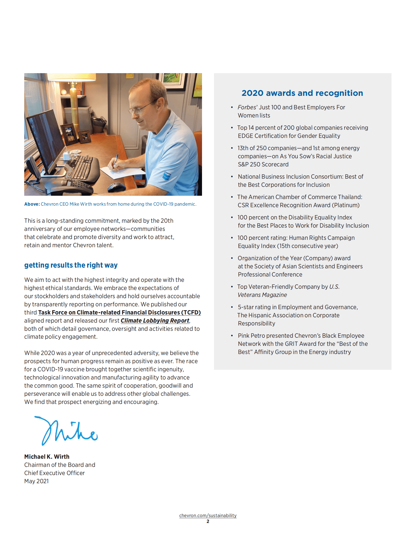 雪佛龙（CHEVRON）2020年企业社会责任报告（英文版）.pdf 第4页