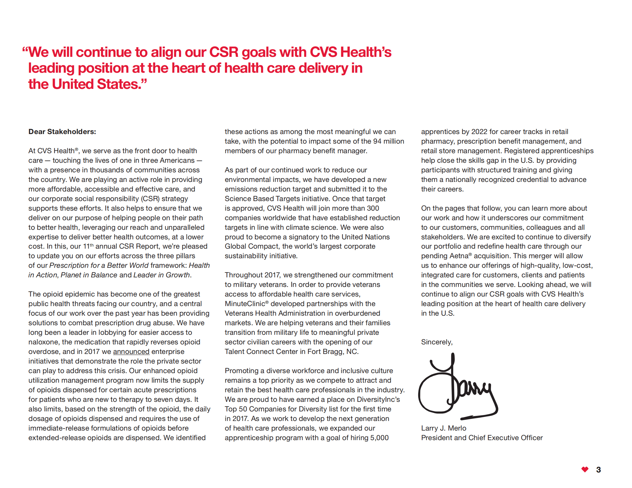 CVS Health2017年企业社会责任报告（英文版）.pdf 第3页