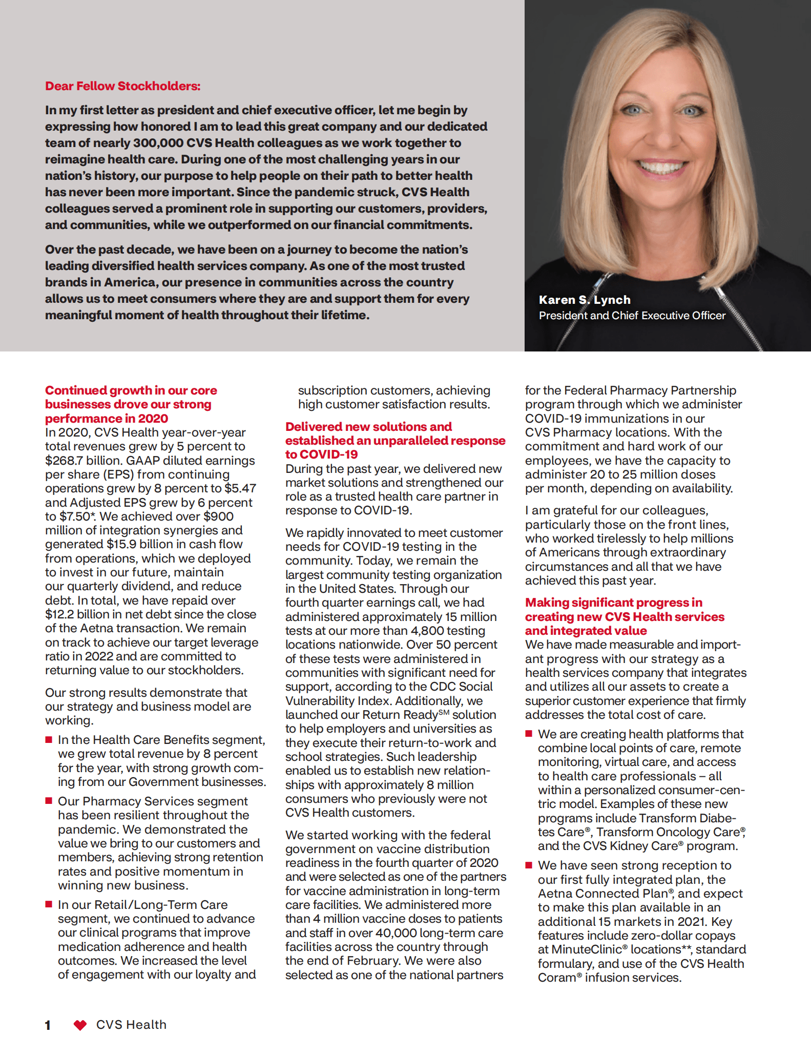 CVS Health2020年年度报告（英文版）.pdf 第2页