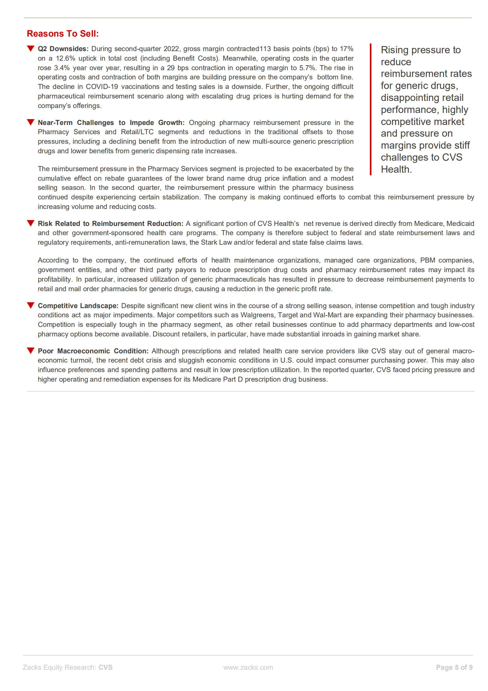 Zacks：CVS Health公司股票投资分析报告（英文版）.pdf 第5页