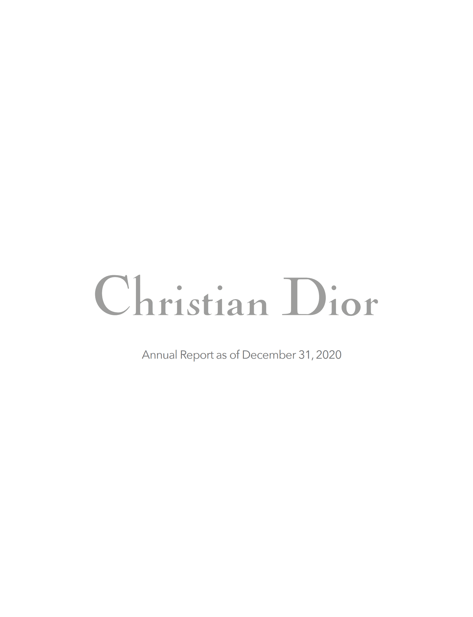 迪奥公司（CHRISTIAN DIOR）2020年年度报告（英文版）.pdf 第1页