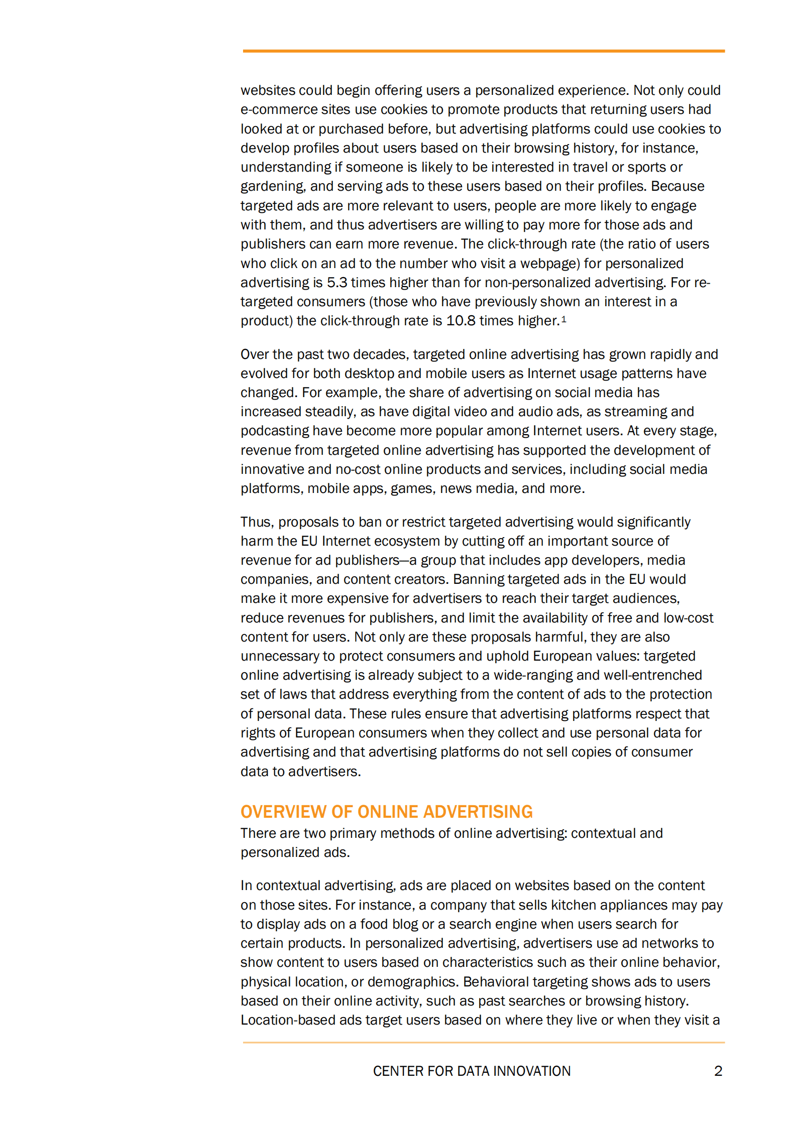 美国智库数据创新中心（CDI）：欧洲个性化广告的价值（英文版）.pdf 第2页
