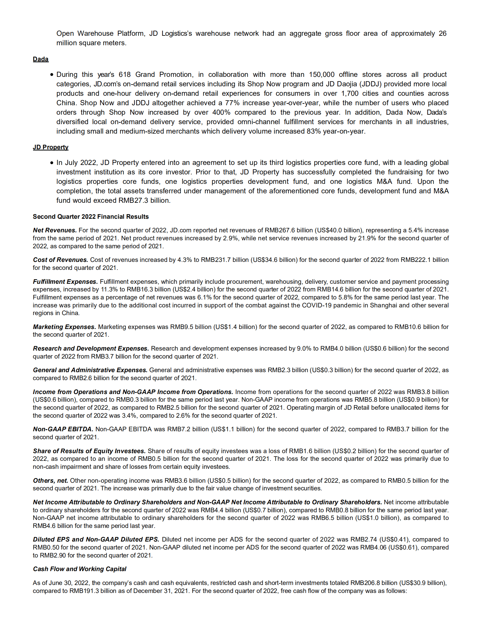 京东（JD.US）2022年第二季度及半年度财报（英文版）.pdf 第3页