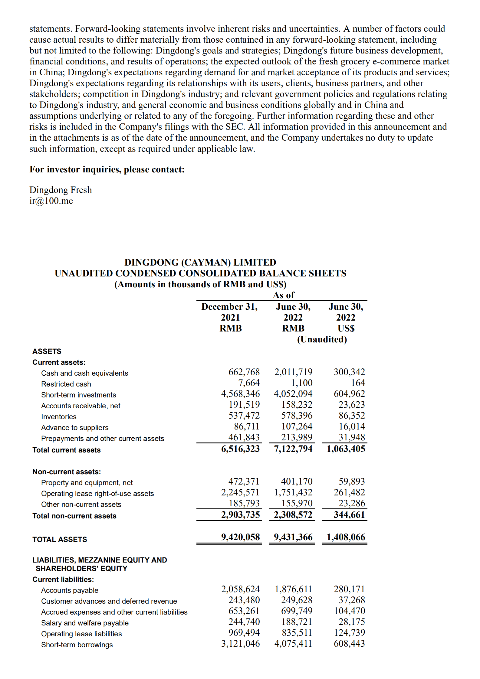 叮咚买菜（DDL.US）2022年第二季度财报（英文版）.pdf 第4页