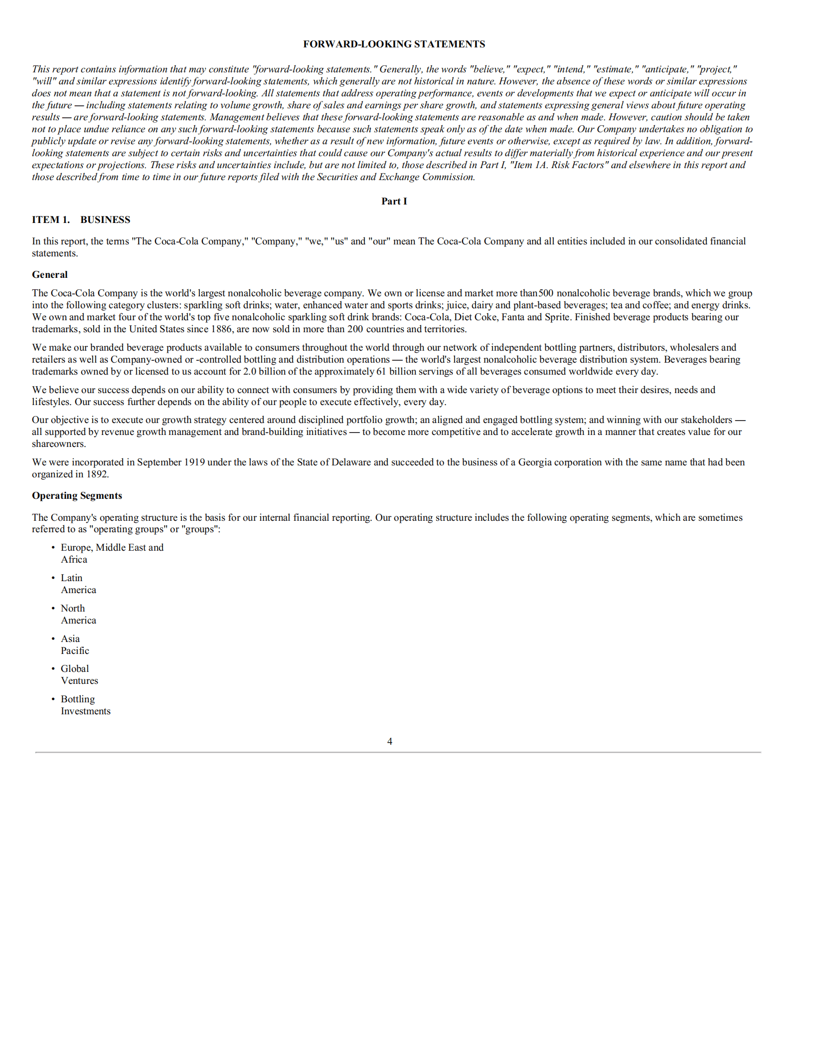可口可乐公司（COCA-COLA）2019年年度报告（英文版）.pdf 第4页