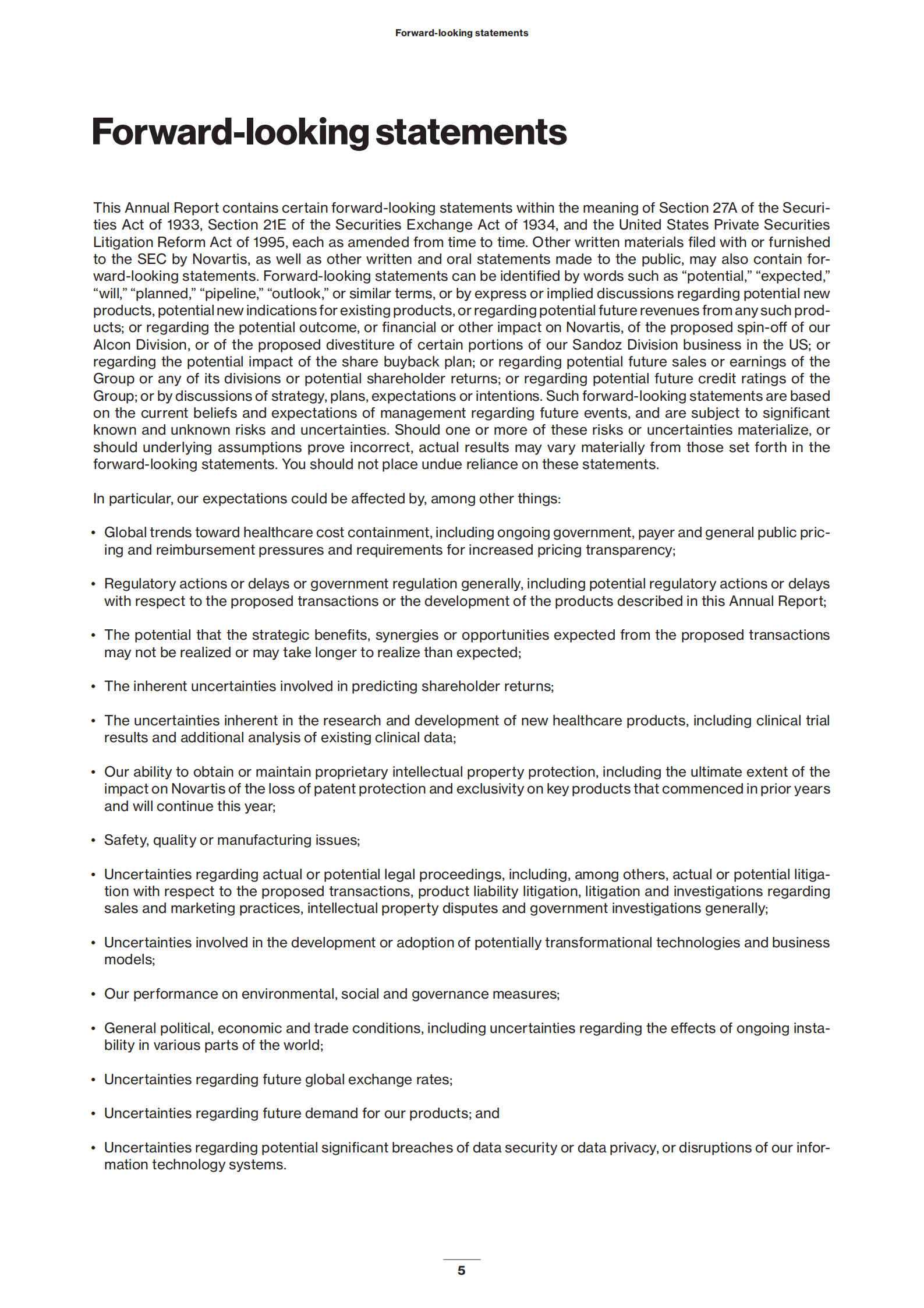 诺华公司（NOVARTIS）2018年年度报告（英文版）.pdf 第6页