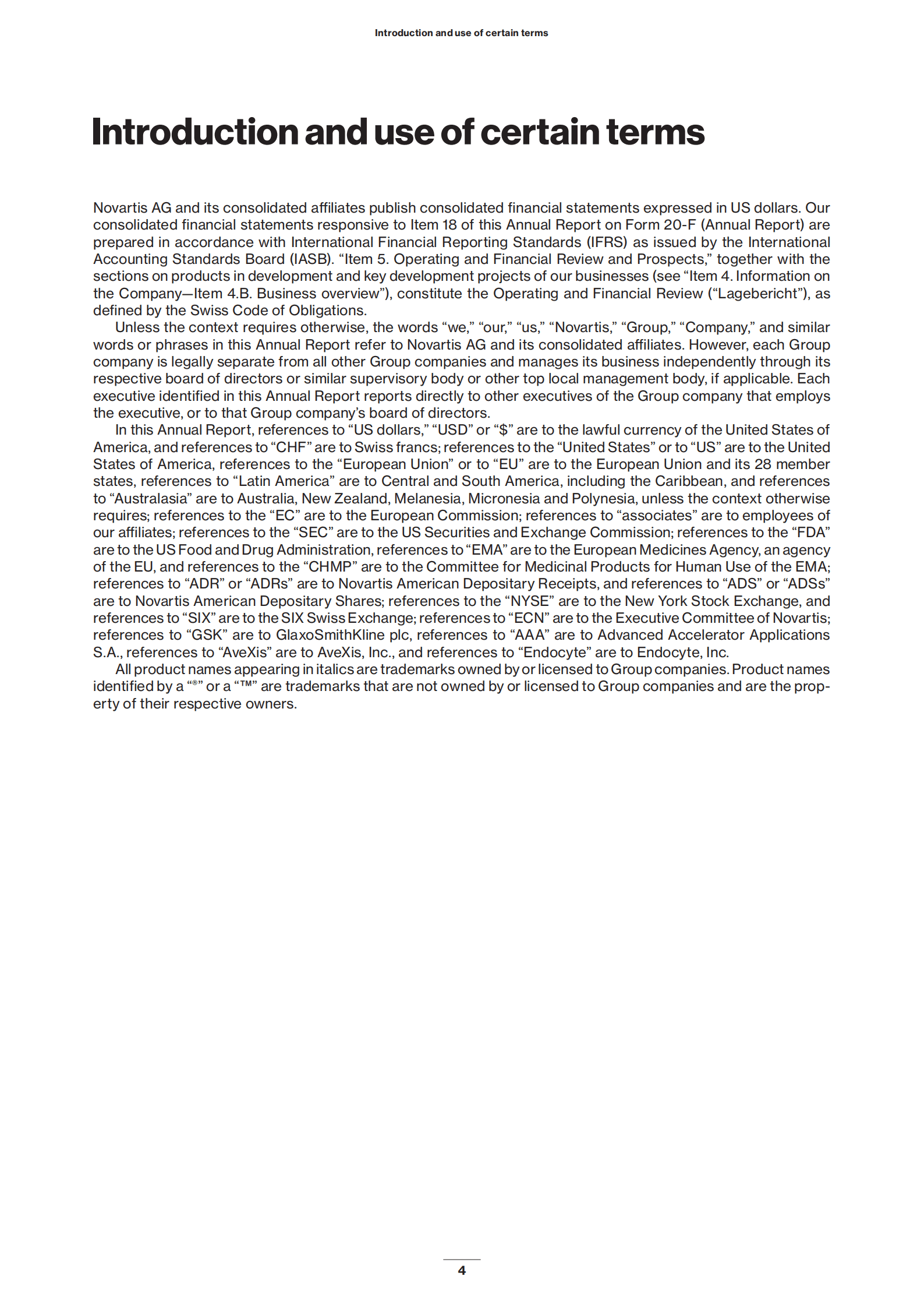 诺华公司（NOVARTIS）2018年年度报告（英文版）.pdf 第5页