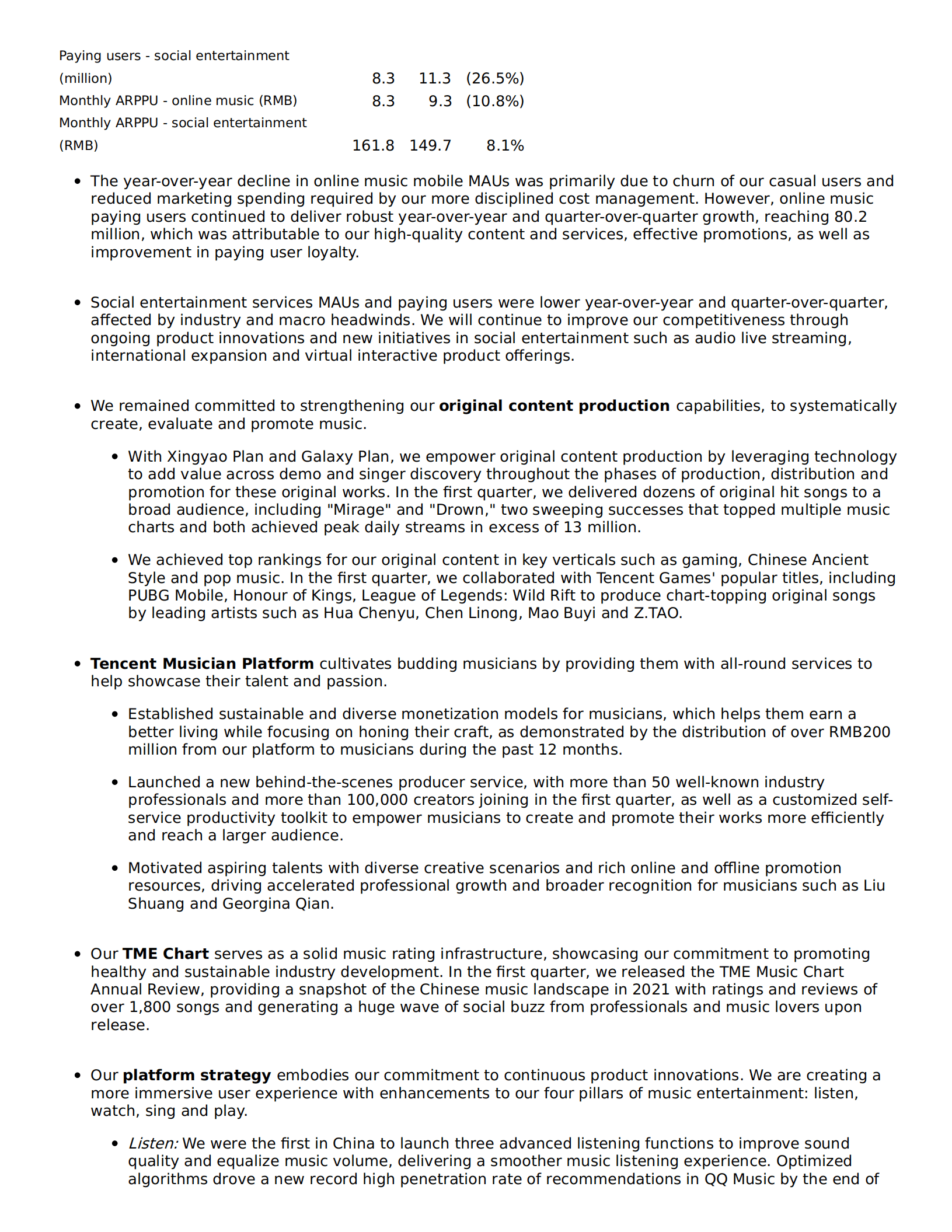 腾讯音乐（TME.US）2022年第一季度财报（英文版）.pdf 第2页